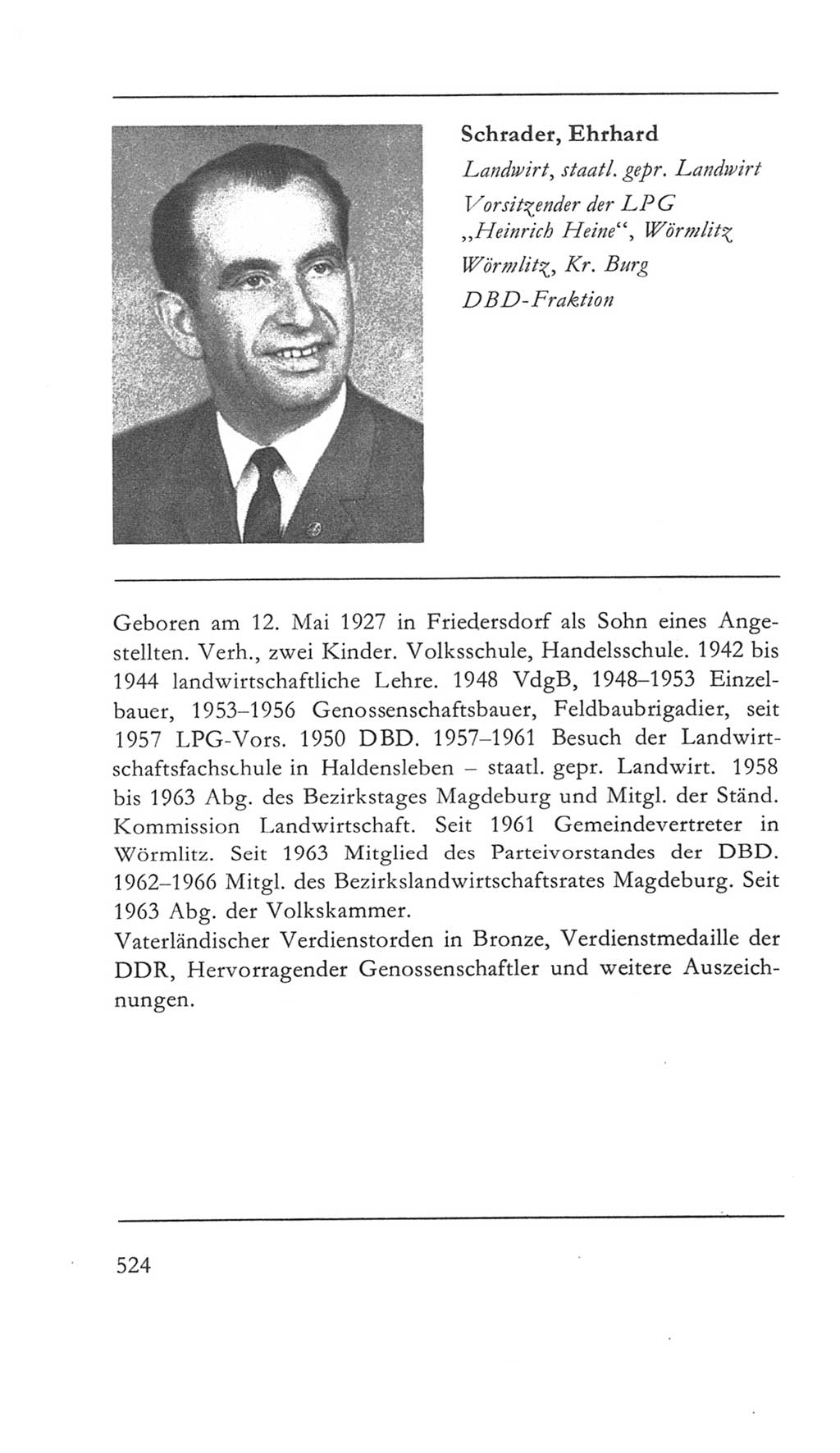Volkskammer (VK) der Deutschen Demokratischen Republik (DDR) 5. Wahlperiode 1967-1971, Seite 524 (VK. DDR 5. WP. 1967-1971, S. 524)