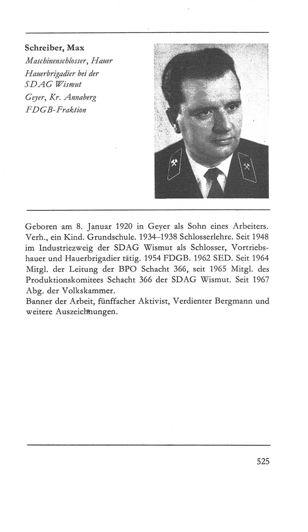 Volkskammer (VK) der Deutschen Demokratischen Republik (DDR) 5. Wahlperiode 1967-1971, Seite 525 (VK. DDR 5. WP. 1967-1971, S. 525)