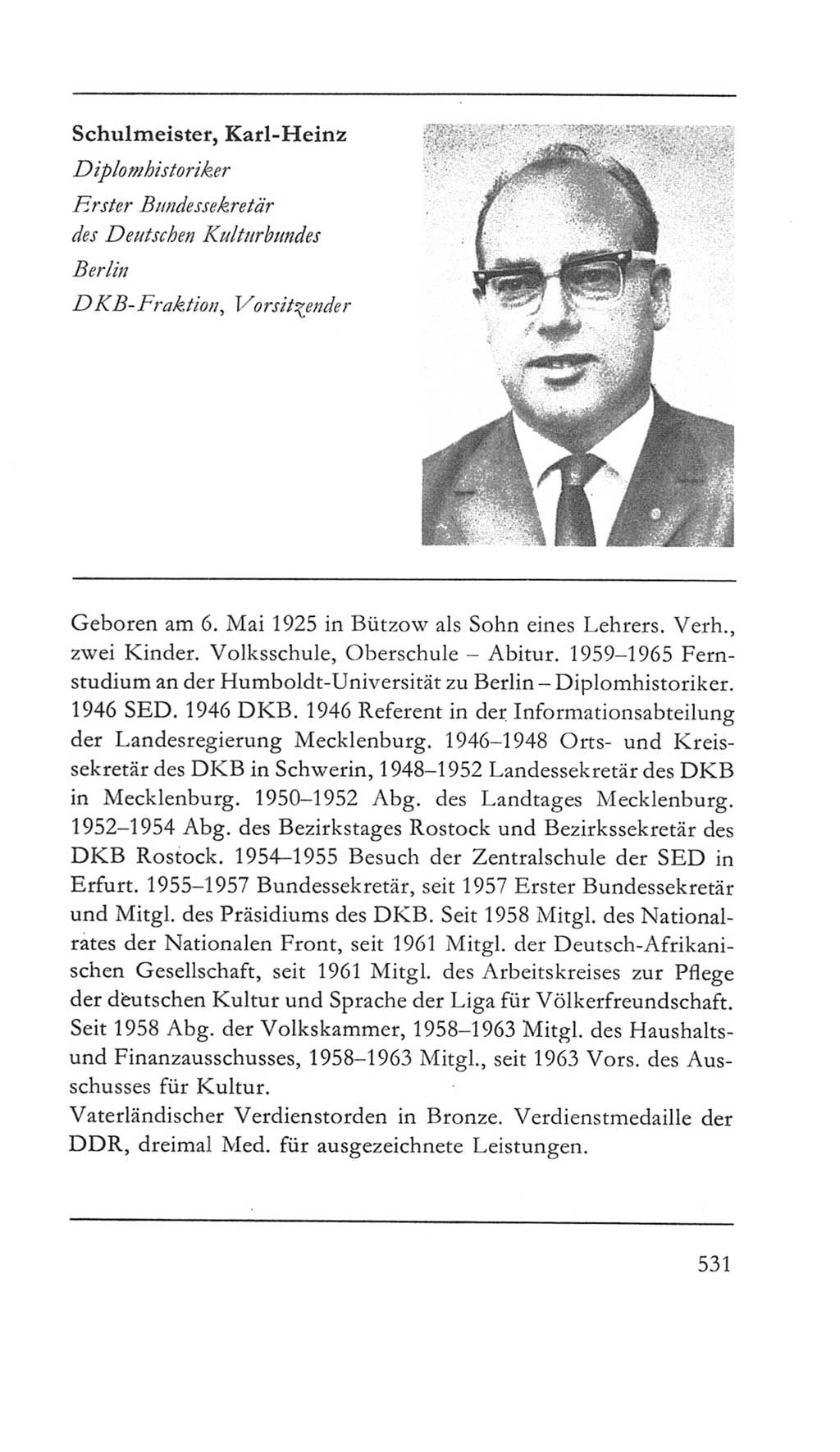 Volkskammer (VK) der Deutschen Demokratischen Republik (DDR) 5. Wahlperiode 1967-1971, Seite 531 (VK. DDR 5. WP. 1967-1971, S. 531)