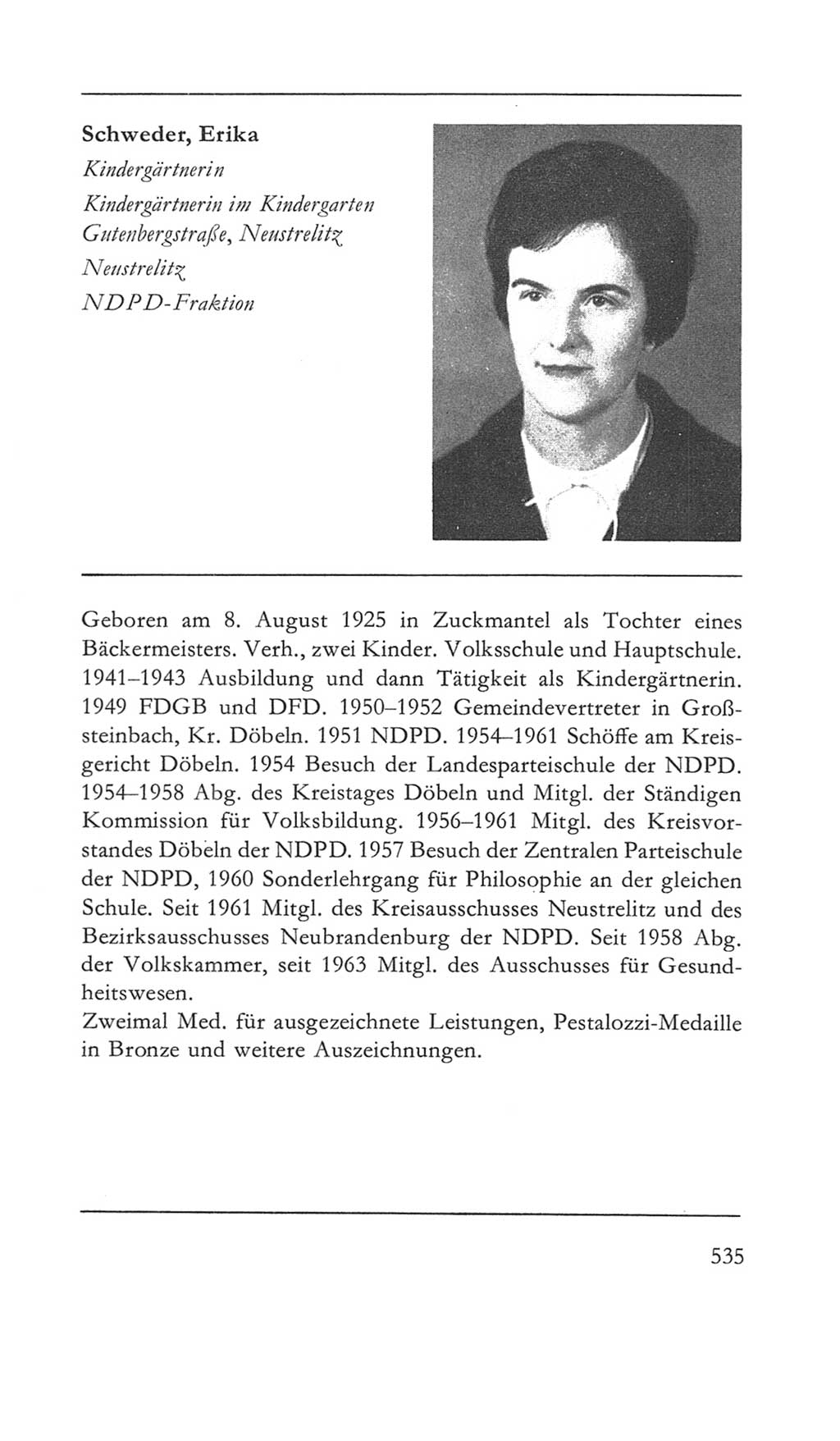 Volkskammer (VK) der Deutschen Demokratischen Republik (DDR) 5. Wahlperiode 1967-1971, Seite 535 (VK. DDR 5. WP. 1967-1971, S. 535)
