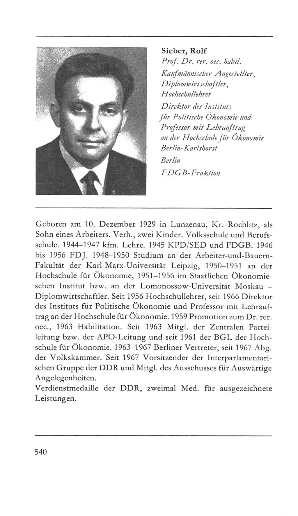 Volkskammer (VK) der Deutschen Demokratischen Republik (DDR) 5. Wahlperiode 1967-1971, Seite 540 (VK. DDR 5. WP. 1967-1971, S. 540)