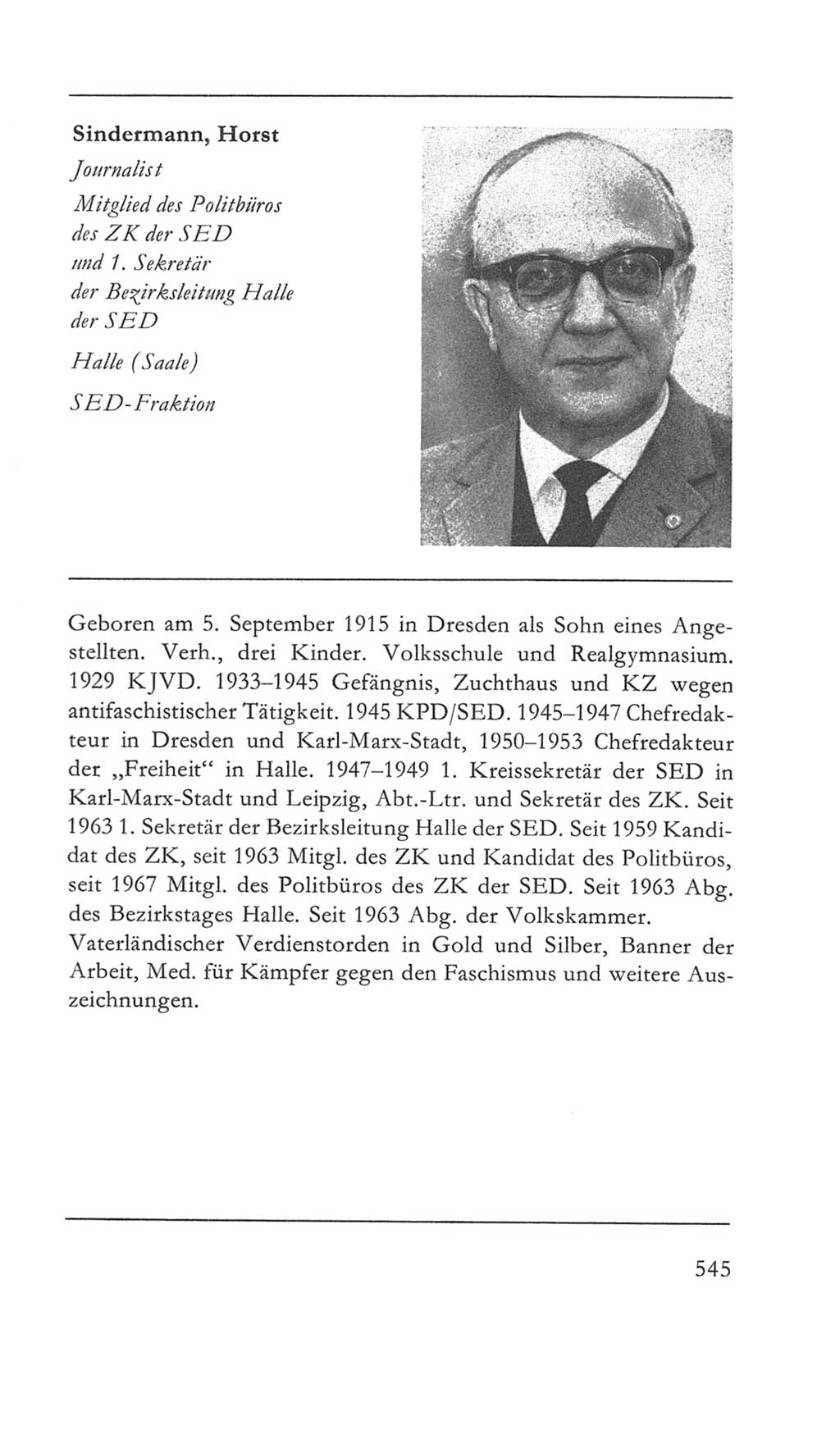 Volkskammer (VK) der Deutschen Demokratischen Republik (DDR) 5. Wahlperiode 1967-1971, Seite 545 (VK. DDR 5. WP. 1967-1971, S. 545)