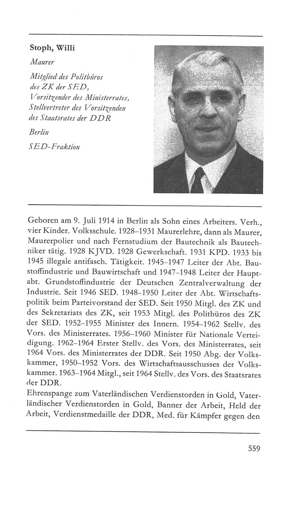 Volkskammer (VK) der Deutschen Demokratischen Republik (DDR) 5. Wahlperiode 1967-1971, Seite 559 (VK. DDR 5. WP. 1967-1971, S. 559)