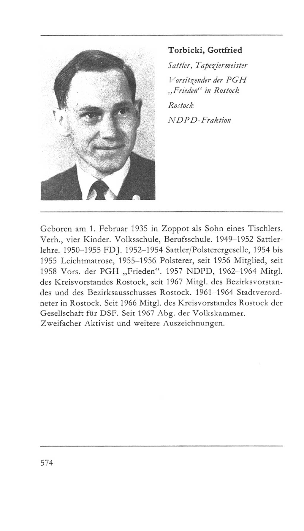 Volkskammer (VK) der Deutschen Demokratischen Republik (DDR) 5. Wahlperiode 1967-1971, Seite 574 (VK. DDR 5. WP. 1967-1971, S. 574)