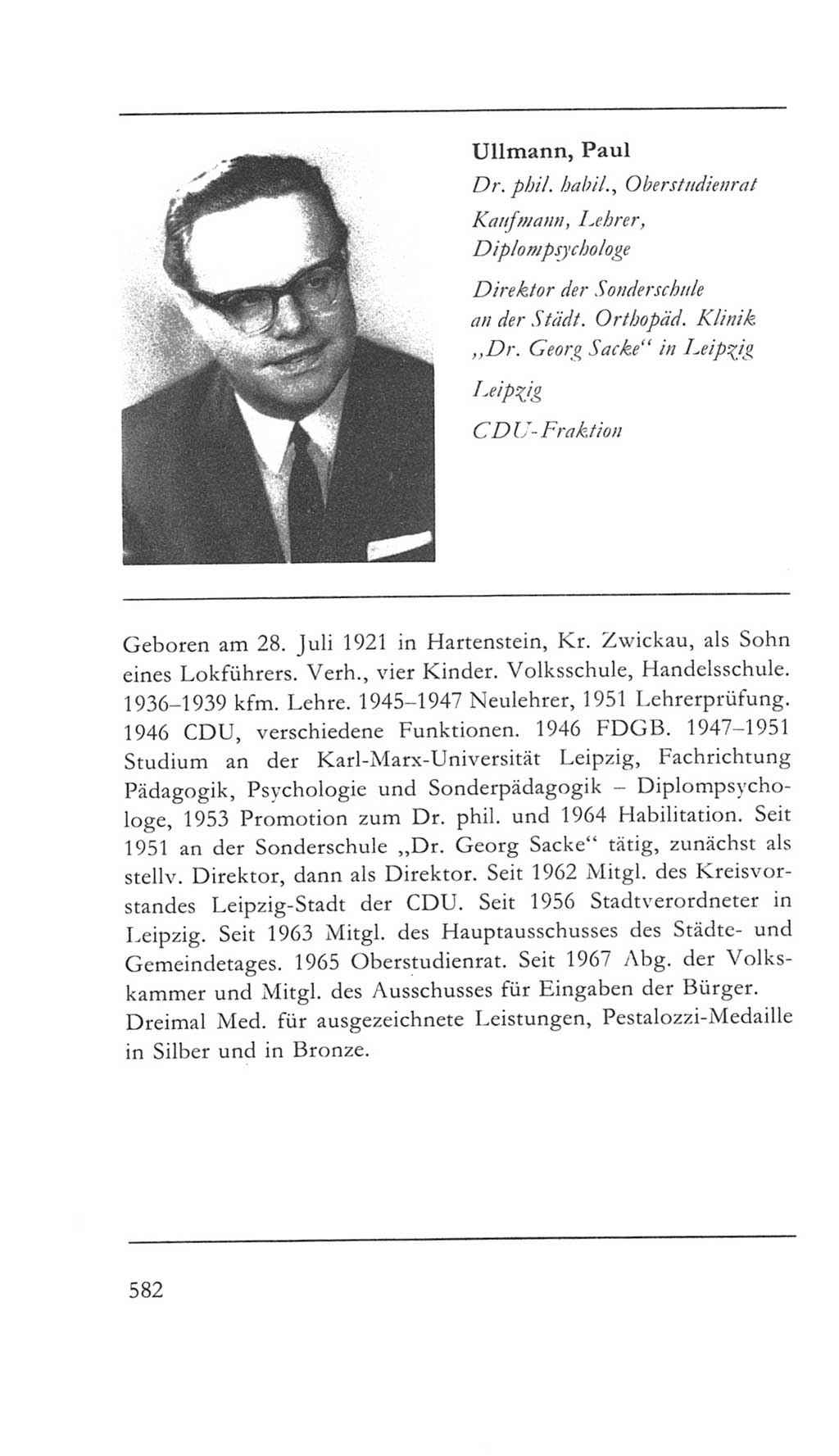 Volkskammer (VK) der Deutschen Demokratischen Republik (DDR) 5. Wahlperiode 1967-1971, Seite 582 (VK. DDR 5. WP. 1967-1971, S. 582)