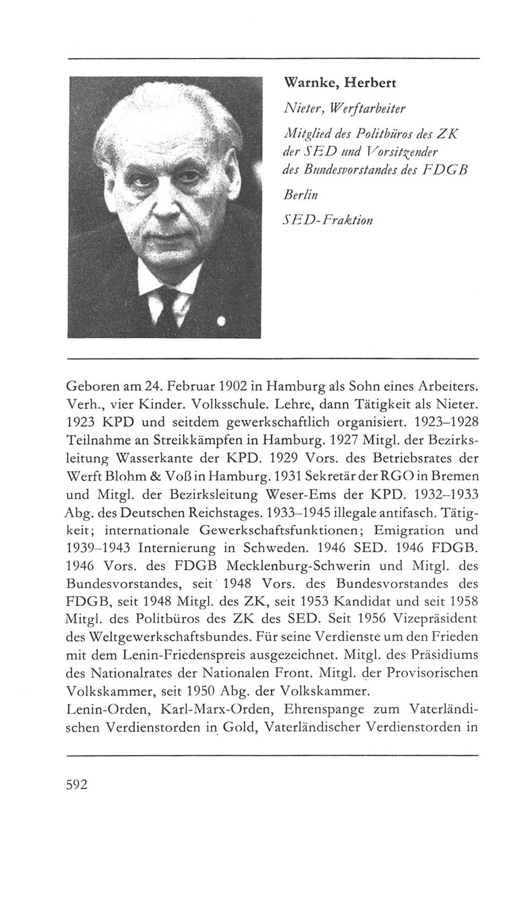 Volkskammer (VK) der Deutschen Demokratischen Republik (DDR) 5. Wahlperiode 1967-1971, Seite 592 (VK. DDR 5. WP. 1967-1971, S. 592)