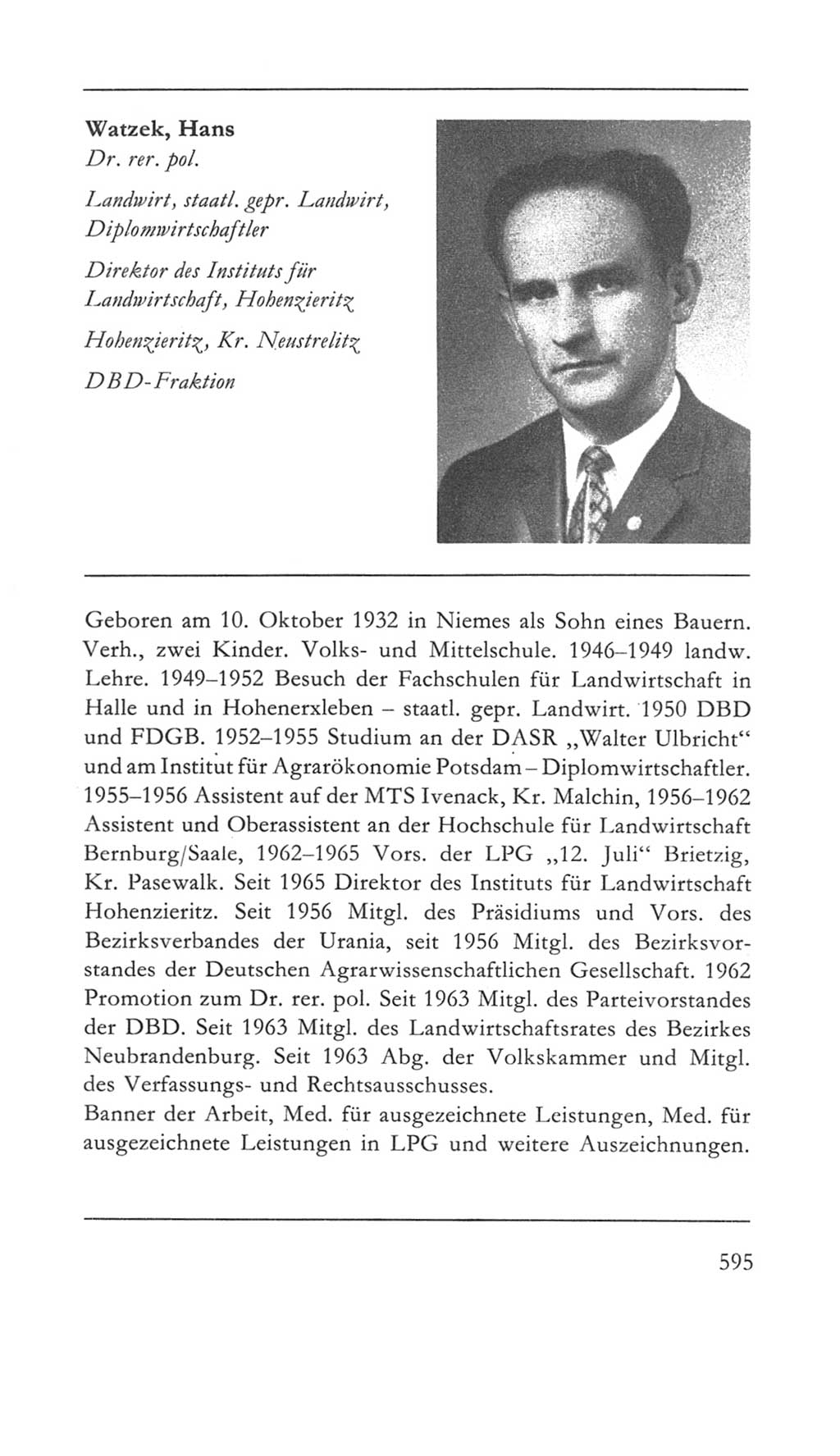 Volkskammer (VK) der Deutschen Demokratischen Republik (DDR) 5. Wahlperiode 1967-1971, Seite 595 (VK. DDR 5. WP. 1967-1971, S. 595)