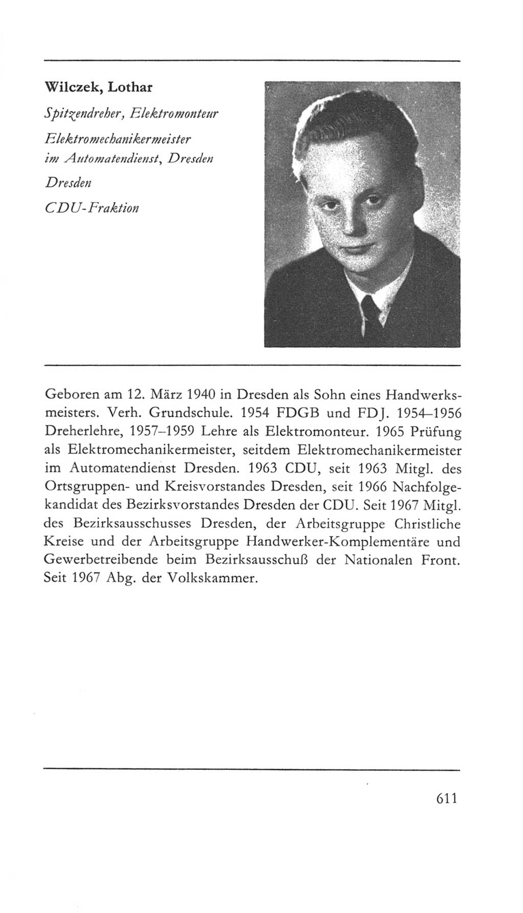 Volkskammer (VK) der Deutschen Demokratischen Republik (DDR) 5. Wahlperiode 1967-1971, Seite 611 (VK. DDR 5. WP. 1967-1971, S. 611)