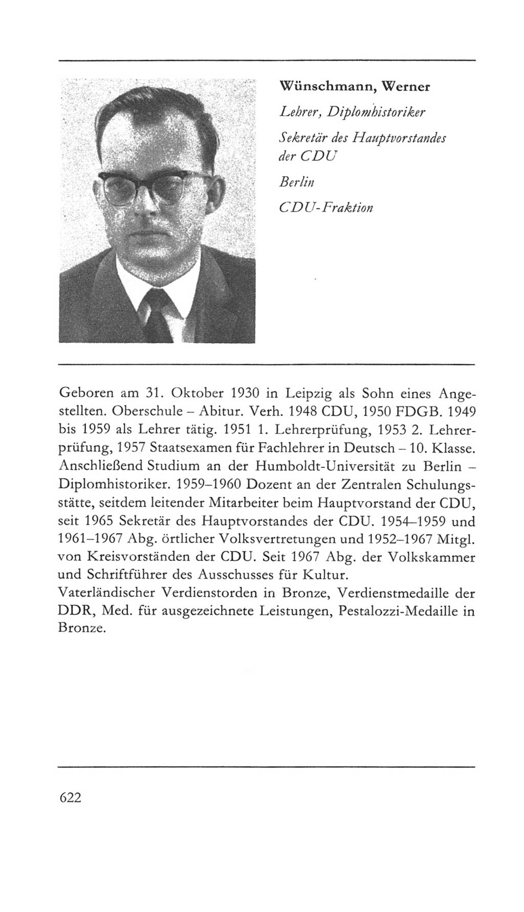 Volkskammer (VK) der Deutschen Demokratischen Republik (DDR) 5. Wahlperiode 1967-1971, Seite 622 (VK. DDR 5. WP. 1967-1971, S. 622)
