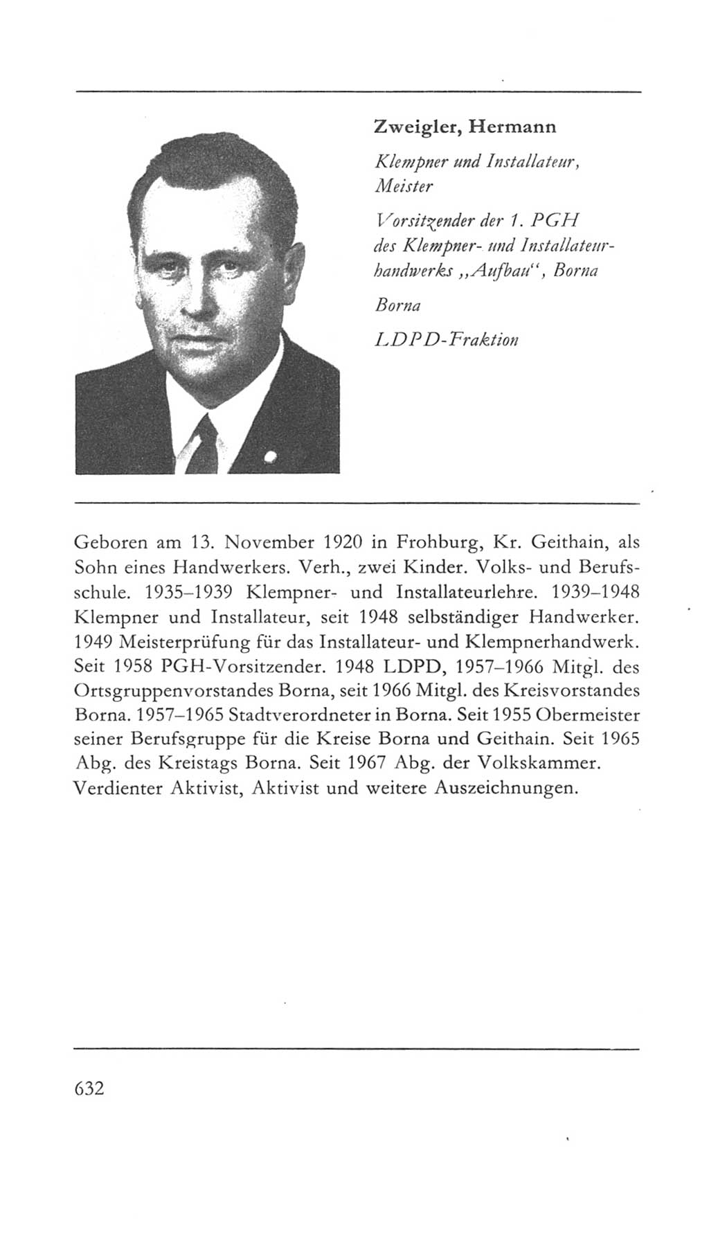 Volkskammer (VK) der Deutschen Demokratischen Republik (DDR) 5. Wahlperiode 1967-1971, Seite 632 (VK. DDR 5. WP. 1967-1971, S. 632)
