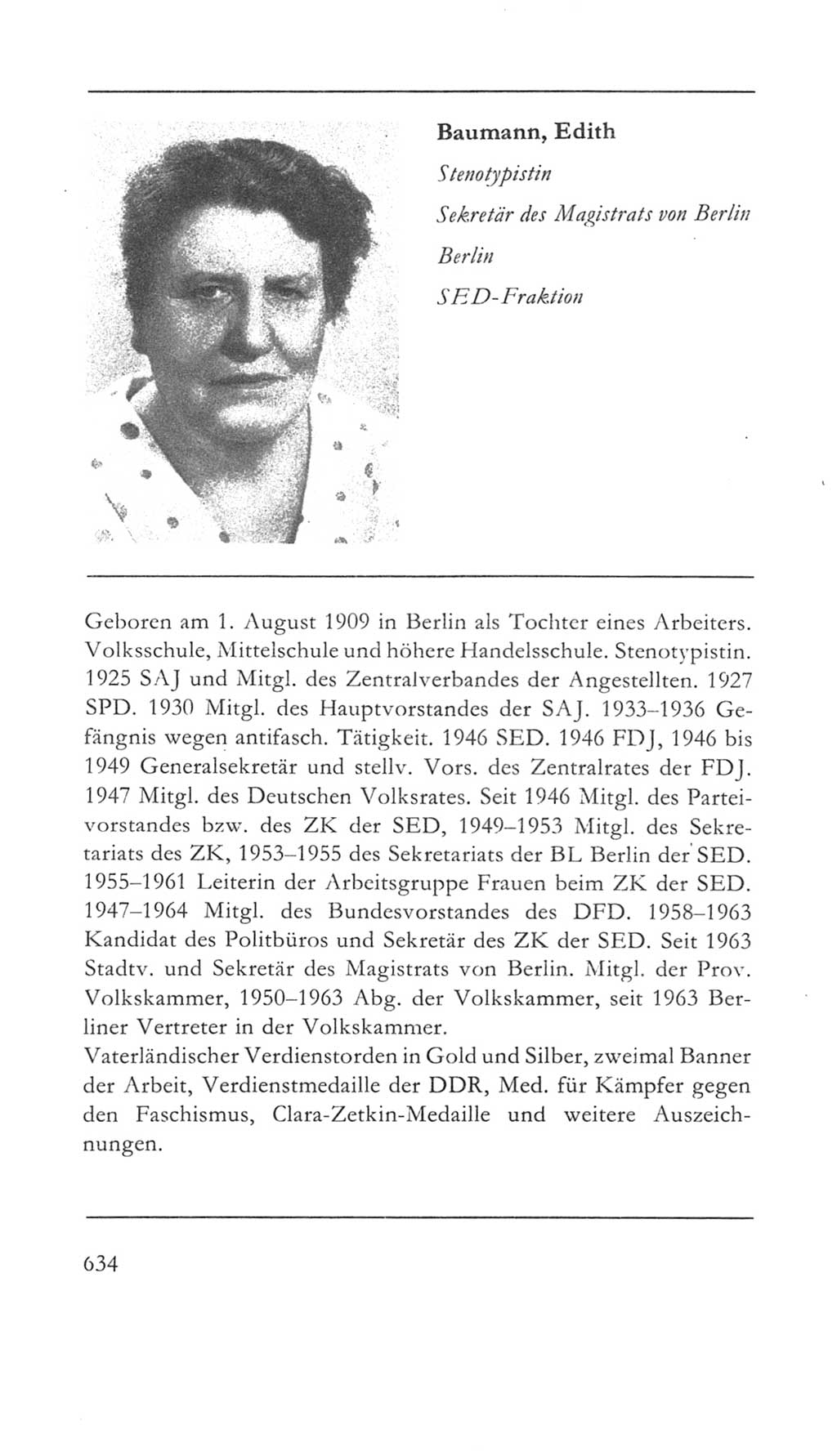 Volkskammer (VK) der Deutschen Demokratischen Republik (DDR) 5. Wahlperiode 1967-1971, Seite 634 (VK. DDR 5. WP. 1967-1971, S. 634)