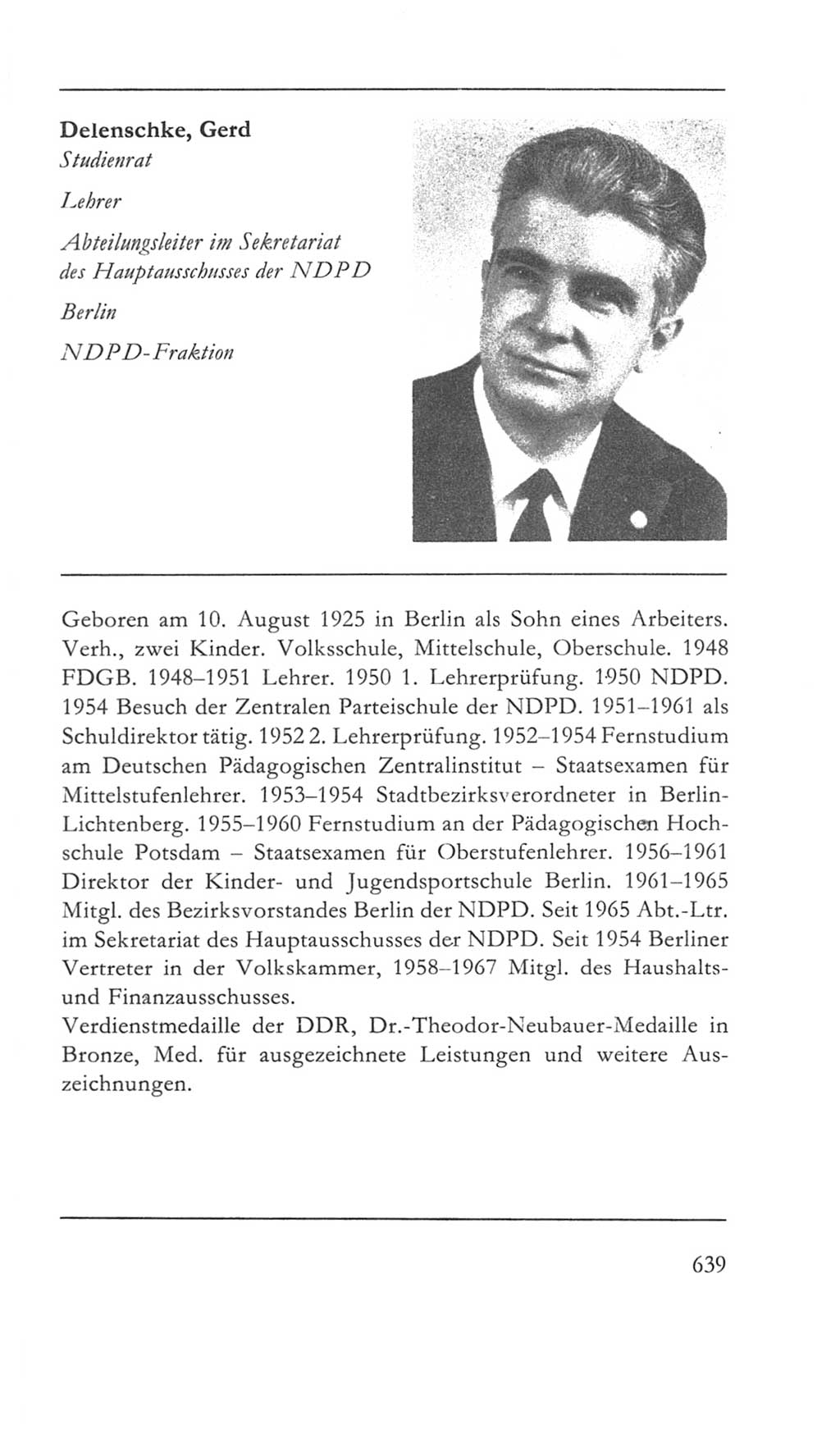 Volkskammer (VK) der Deutschen Demokratischen Republik (DDR) 5. Wahlperiode 1967-1971, Seite 639 (VK. DDR 5. WP. 1967-1971, S. 639)