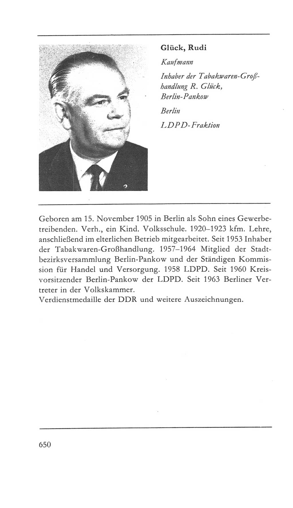 Volkskammer (VK) der Deutschen Demokratischen Republik (DDR) 5. Wahlperiode 1967-1971, Seite 650 (VK. DDR 5. WP. 1967-1971, S. 650)