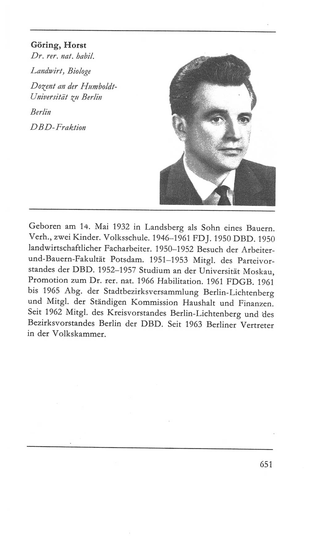 Volkskammer (VK) der Deutschen Demokratischen Republik (DDR) 5. Wahlperiode 1967-1971, Seite 651 (VK. DDR 5. WP. 1967-1971, S. 651)