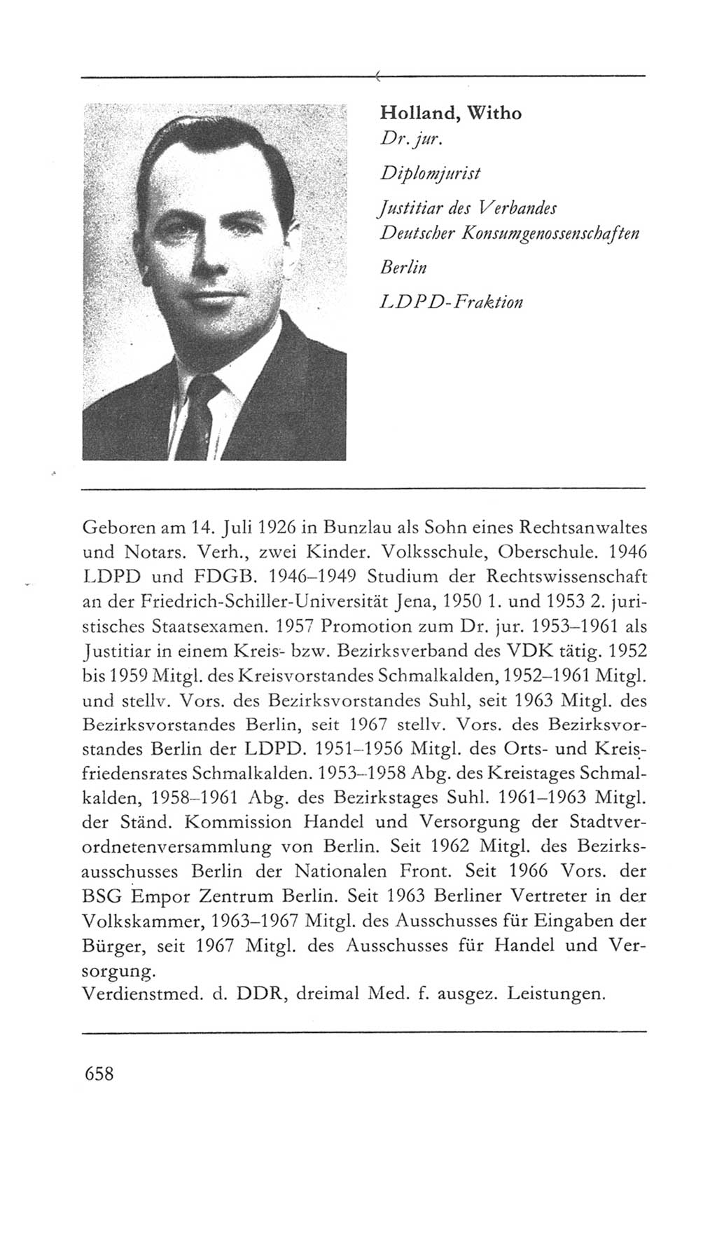 Volkskammer (VK) der Deutschen Demokratischen Republik (DDR) 5. Wahlperiode 1967-1971, Seite 658 (VK. DDR 5. WP. 1967-1971, S. 658)