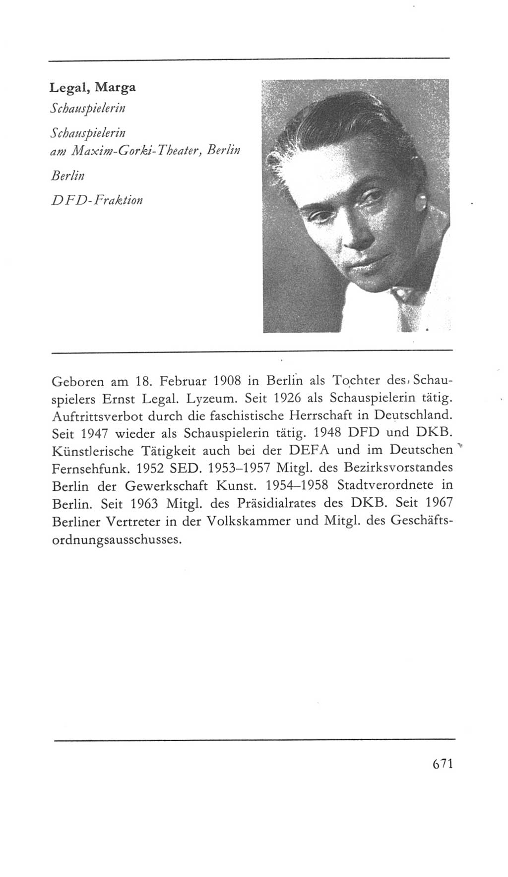 Volkskammer (VK) der Deutschen Demokratischen Republik (DDR) 5. Wahlperiode 1967-1971, Seite 671 (VK. DDR 5. WP. 1967-1971, S. 671)