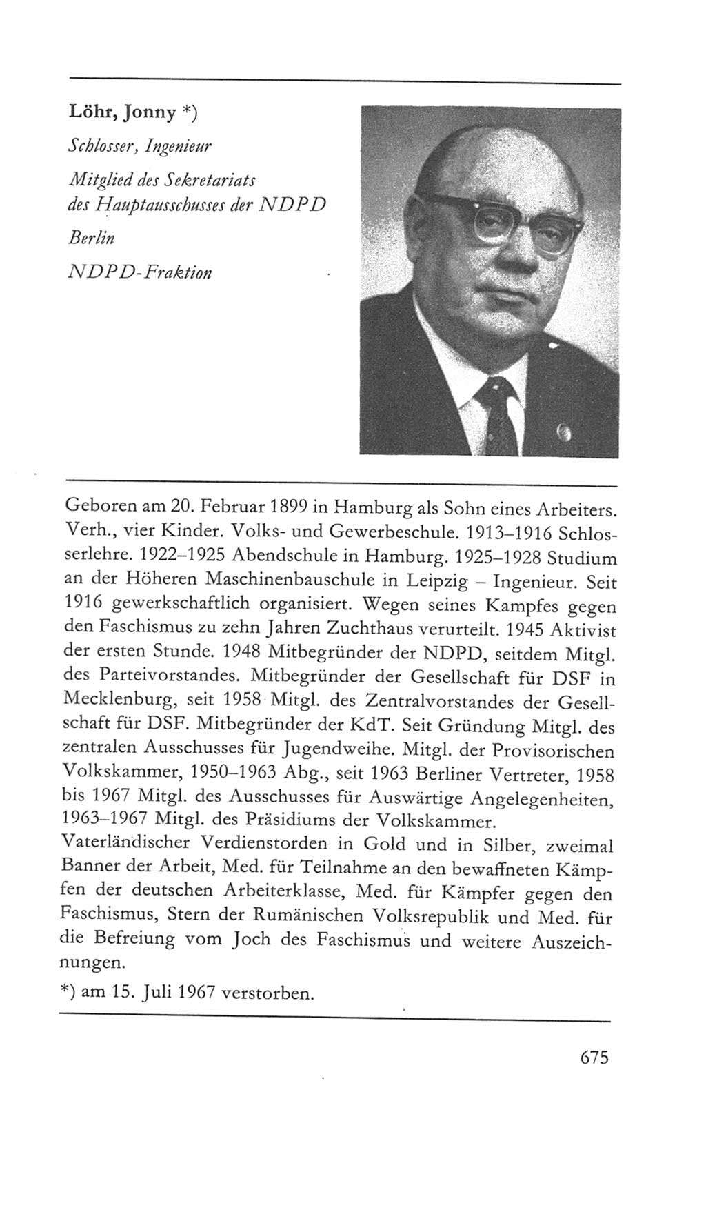 Volkskammer (VK) der Deutschen Demokratischen Republik (DDR) 5. Wahlperiode 1967-1971, Seite 675 (VK. DDR 5. WP. 1967-1971, S. 675)