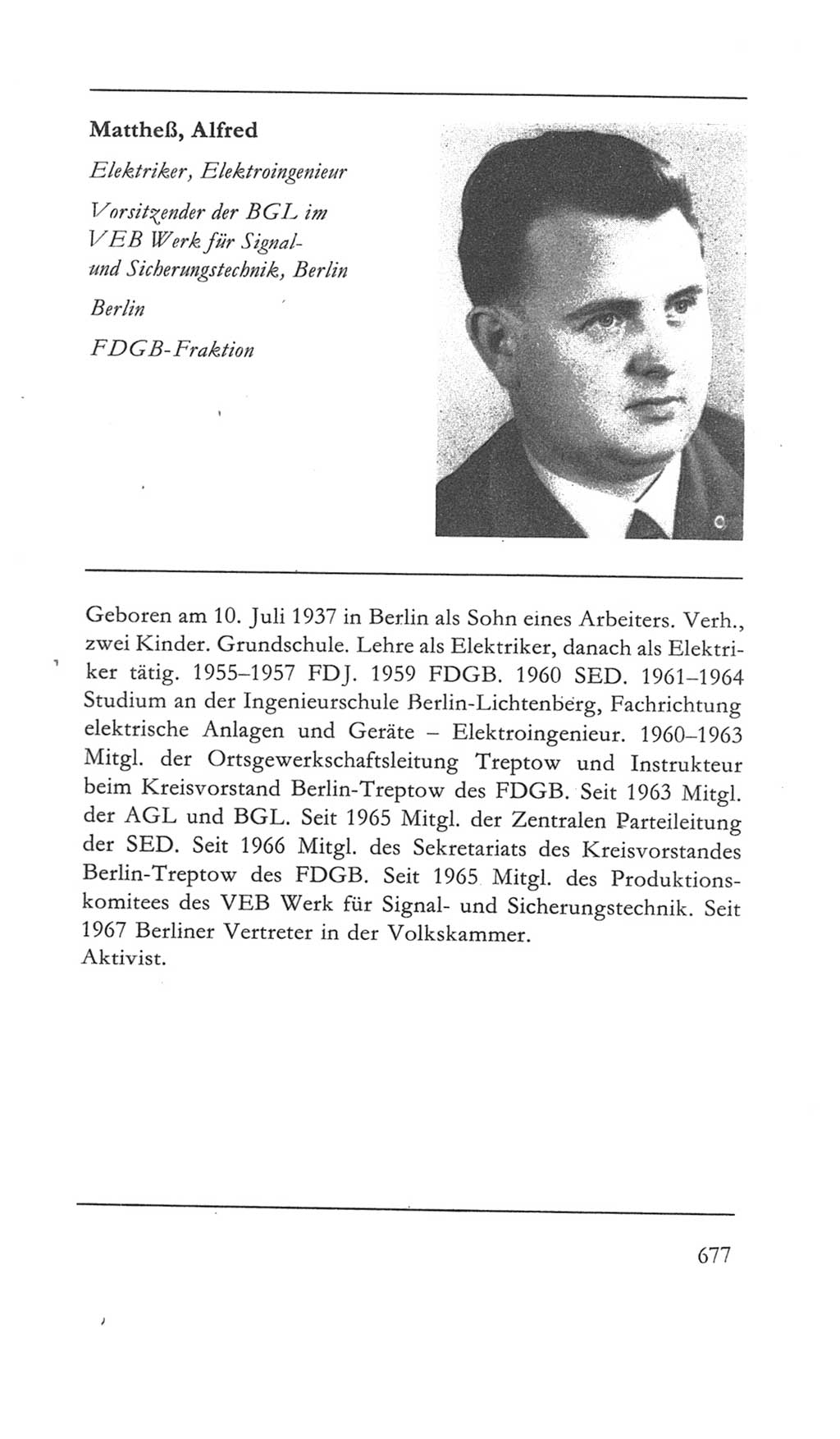 Volkskammer (VK) der Deutschen Demokratischen Republik (DDR) 5. Wahlperiode 1967-1971, Seite 677 (VK. DDR 5. WP. 1967-1971, S. 677)