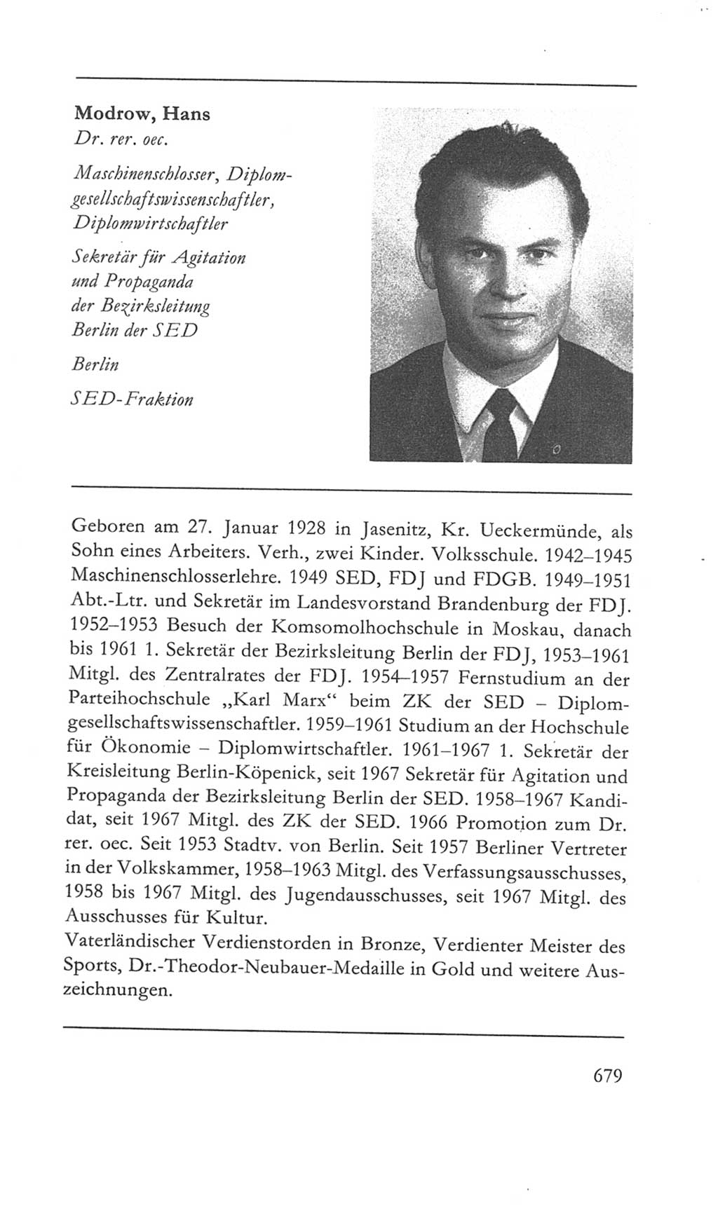 Volkskammer (VK) der Deutschen Demokratischen Republik (DDR) 5. Wahlperiode 1967-1971, Seite 679 (VK. DDR 5. WP. 1967-1971, S. 679)