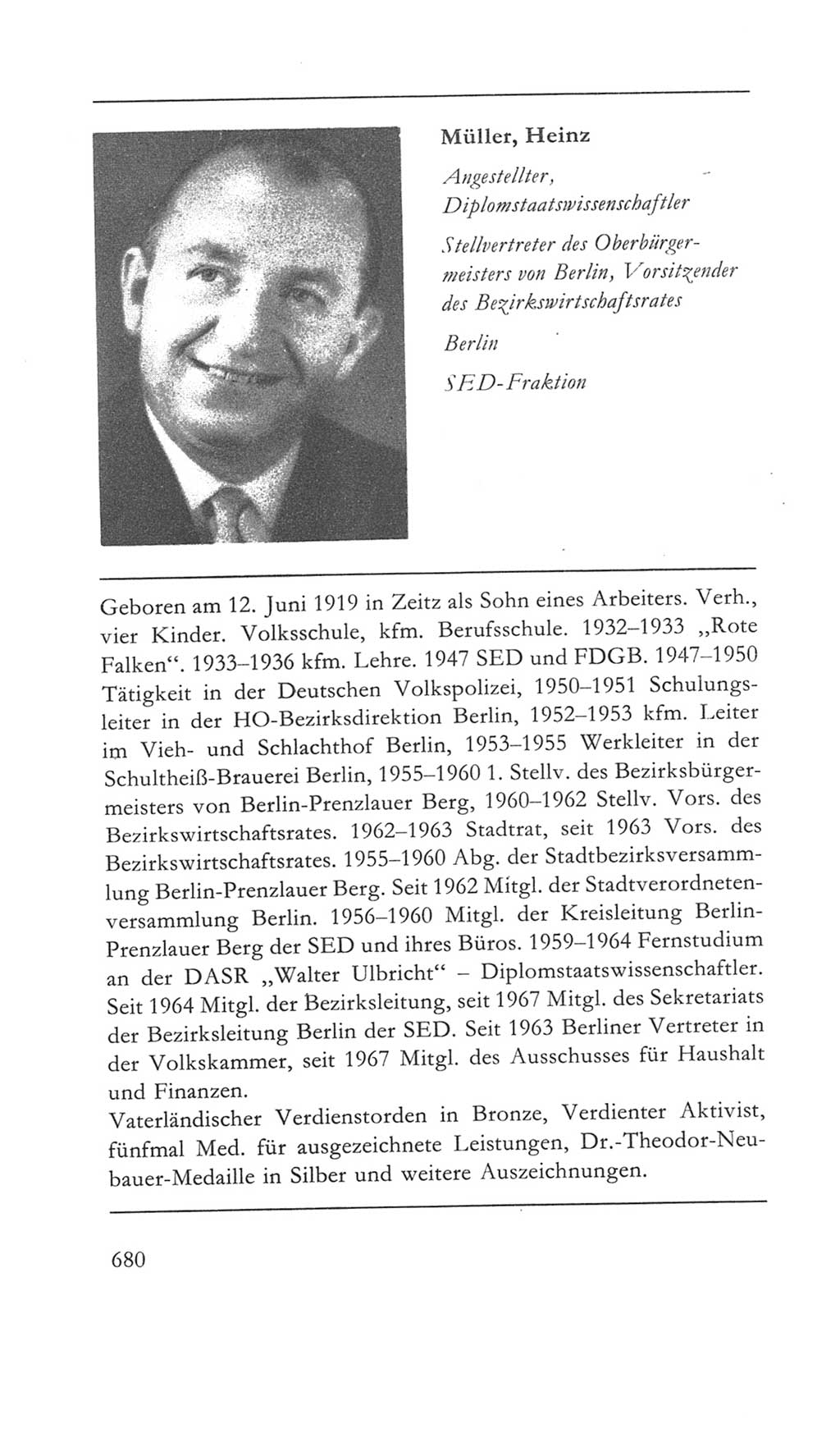 Volkskammer (VK) der Deutschen Demokratischen Republik (DDR) 5. Wahlperiode 1967-1971, Seite 680 (VK. DDR 5. WP. 1967-1971, S. 680)