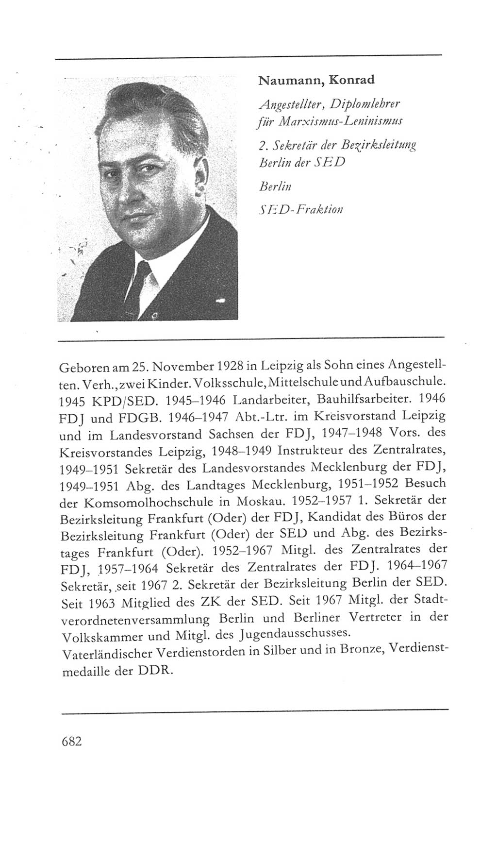 Volkskammer (VK) der Deutschen Demokratischen Republik (DDR) 5. Wahlperiode 1967-1971, Seite 682 (VK. DDR 5. WP. 1967-1971, S. 682)