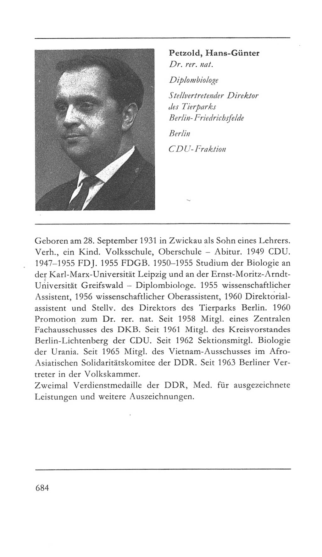 Volkskammer (VK) der Deutschen Demokratischen Republik (DDR) 5. Wahlperiode 1967-1971, Seite 684 (VK. DDR 5. WP. 1967-1971, S. 684)