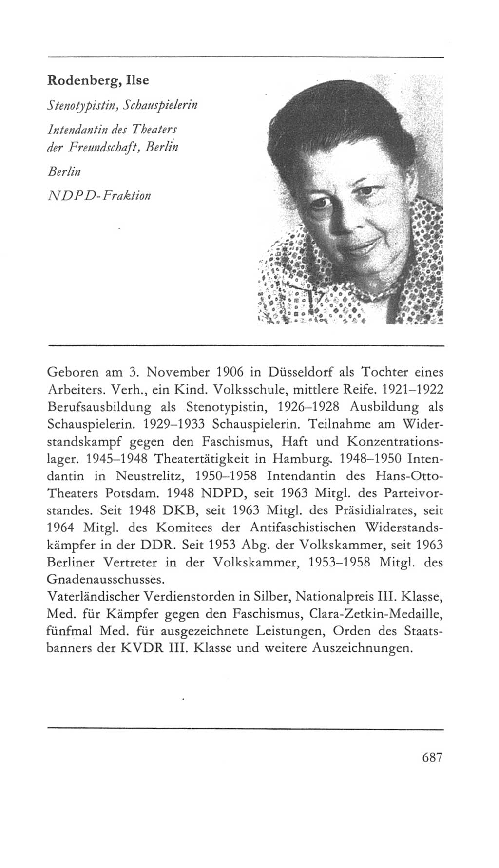 Volkskammer (VK) der Deutschen Demokratischen Republik (DDR) 5. Wahlperiode 1967-1971, Seite 687 (VK. DDR 5. WP. 1967-1971, S. 687)