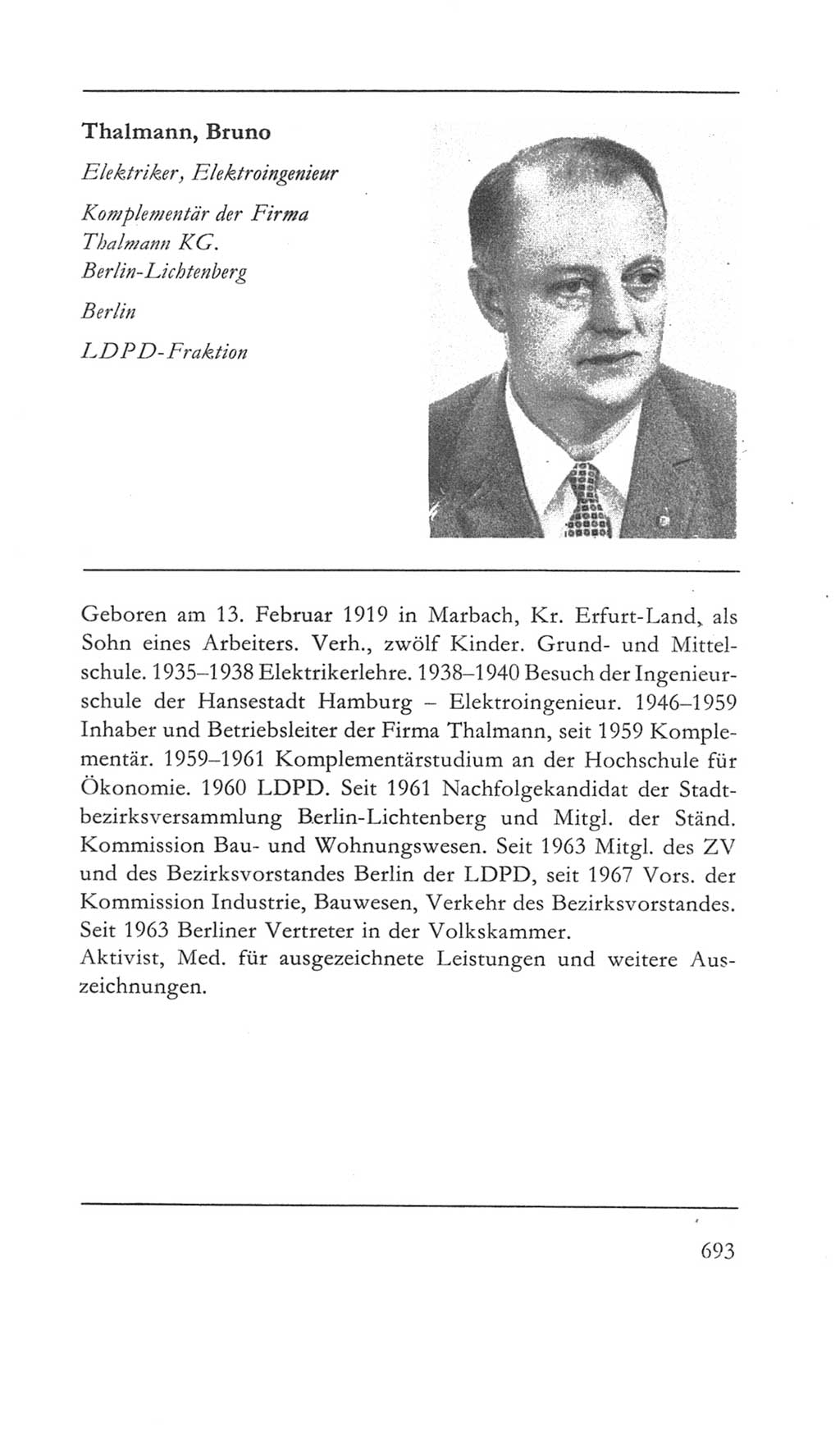 Volkskammer (VK) der Deutschen Demokratischen Republik (DDR) 5. Wahlperiode 1967-1971, Seite 693 (VK. DDR 5. WP. 1967-1971, S. 693)