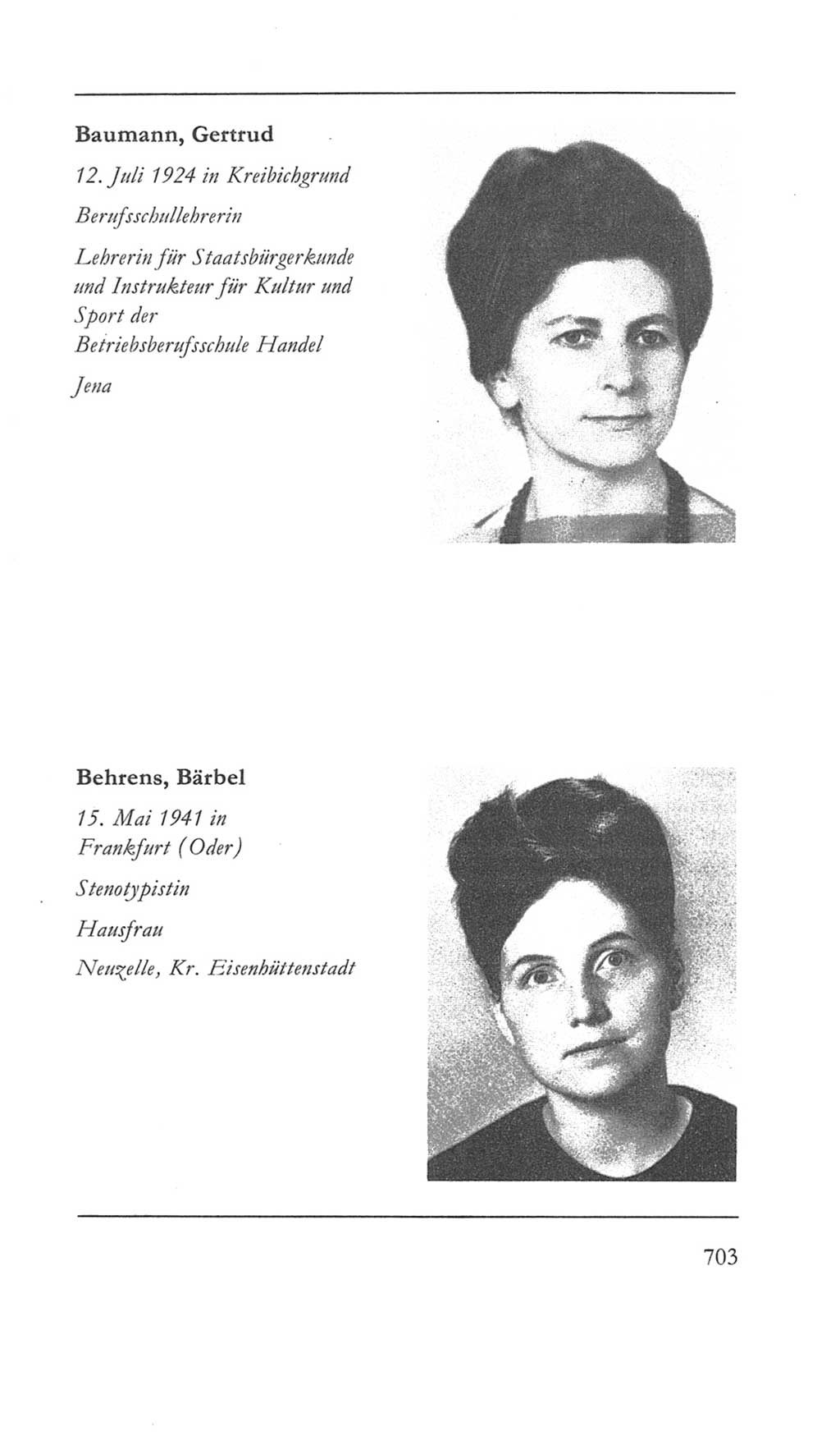 Volkskammer (VK) der Deutschen Demokratischen Republik (DDR) 5. Wahlperiode 1967-1971, Seite 703 (VK. DDR 5. WP. 1967-1971, S. 703)