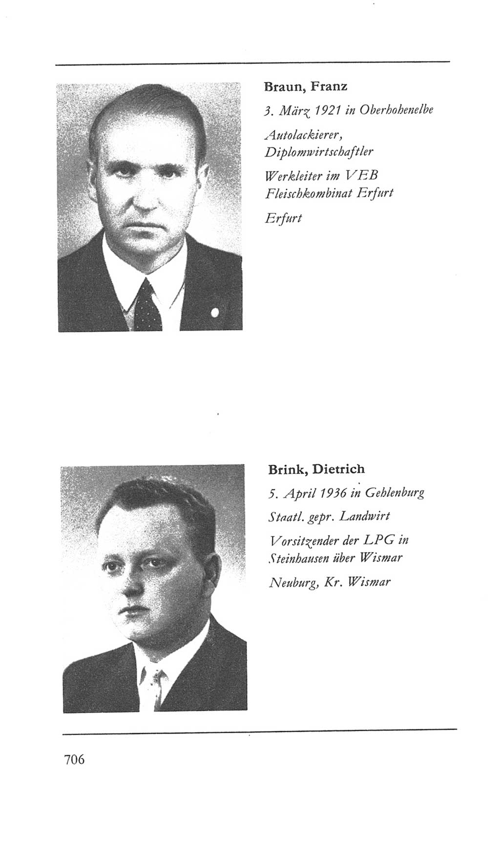 Volkskammer (VK) der Deutschen Demokratischen Republik (DDR) 5. Wahlperiode 1967-1971, Seite 706 (VK. DDR 5. WP. 1967-1971, S. 706)