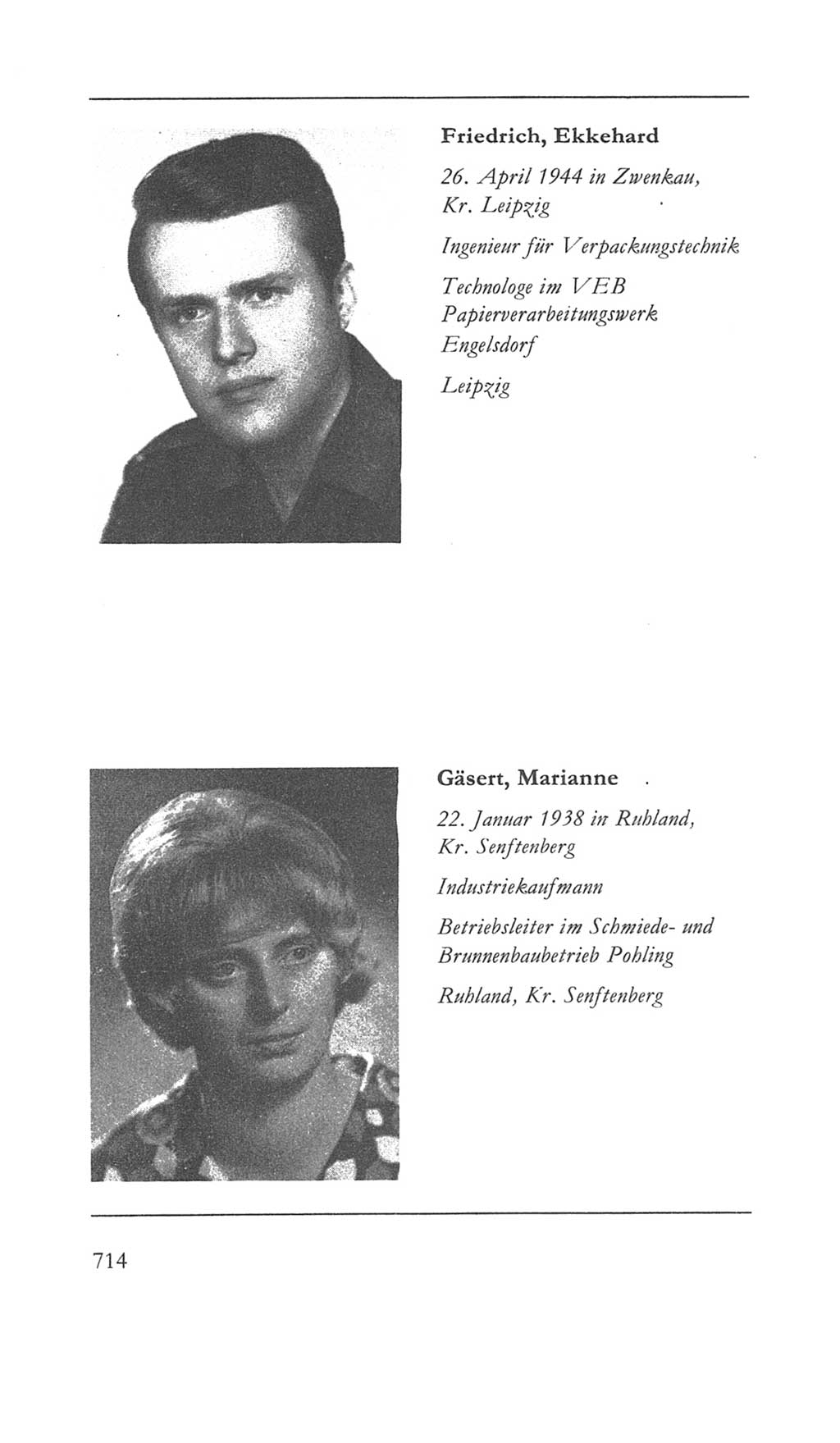 Volkskammer (VK) der Deutschen Demokratischen Republik (DDR) 5. Wahlperiode 1967-1971, Seite 714 (VK. DDR 5. WP. 1967-1971, S. 714)