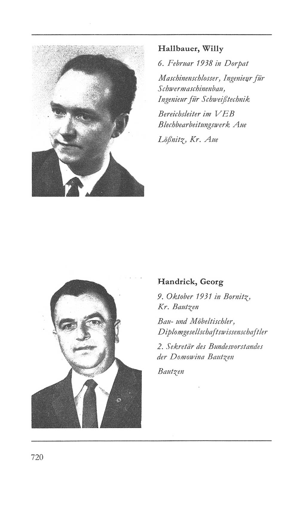 Volkskammer (VK) der Deutschen Demokratischen Republik (DDR) 5. Wahlperiode 1967-1971, Seite 720 (VK. DDR 5. WP. 1967-1971, S. 720)