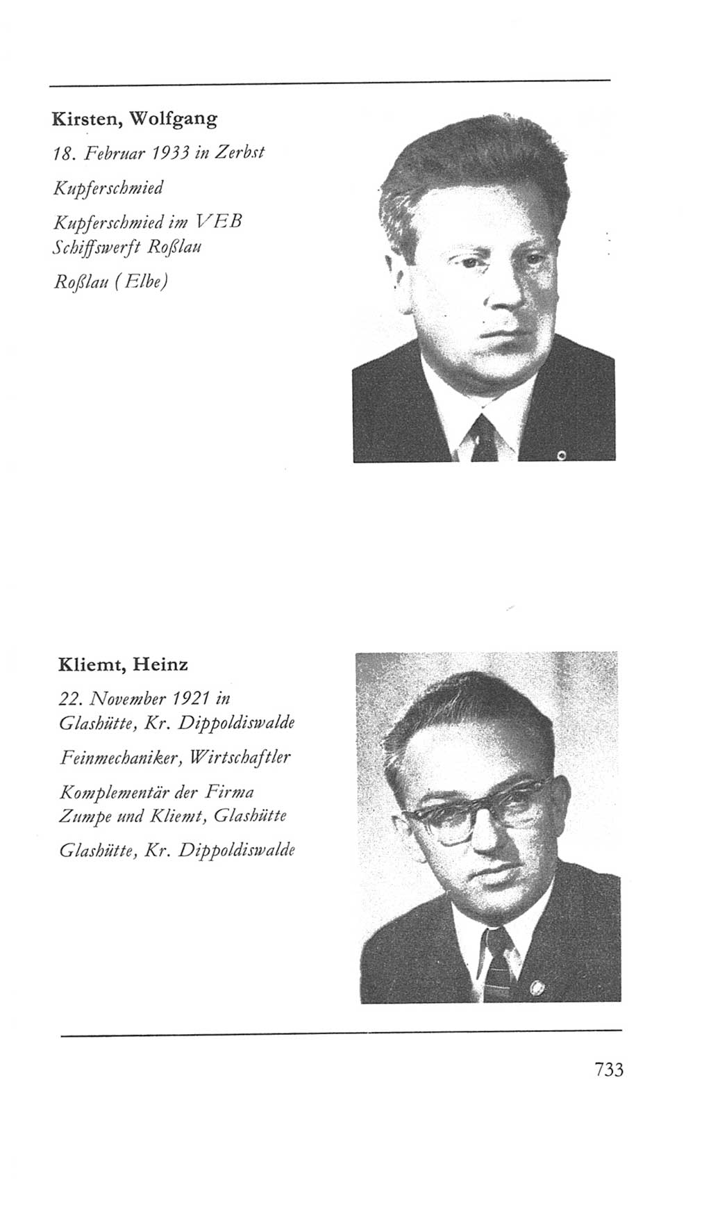 Volkskammer (VK) der Deutschen Demokratischen Republik (DDR) 5. Wahlperiode 1967-1971, Seite 733 (VK. DDR 5. WP. 1967-1971, S. 733)