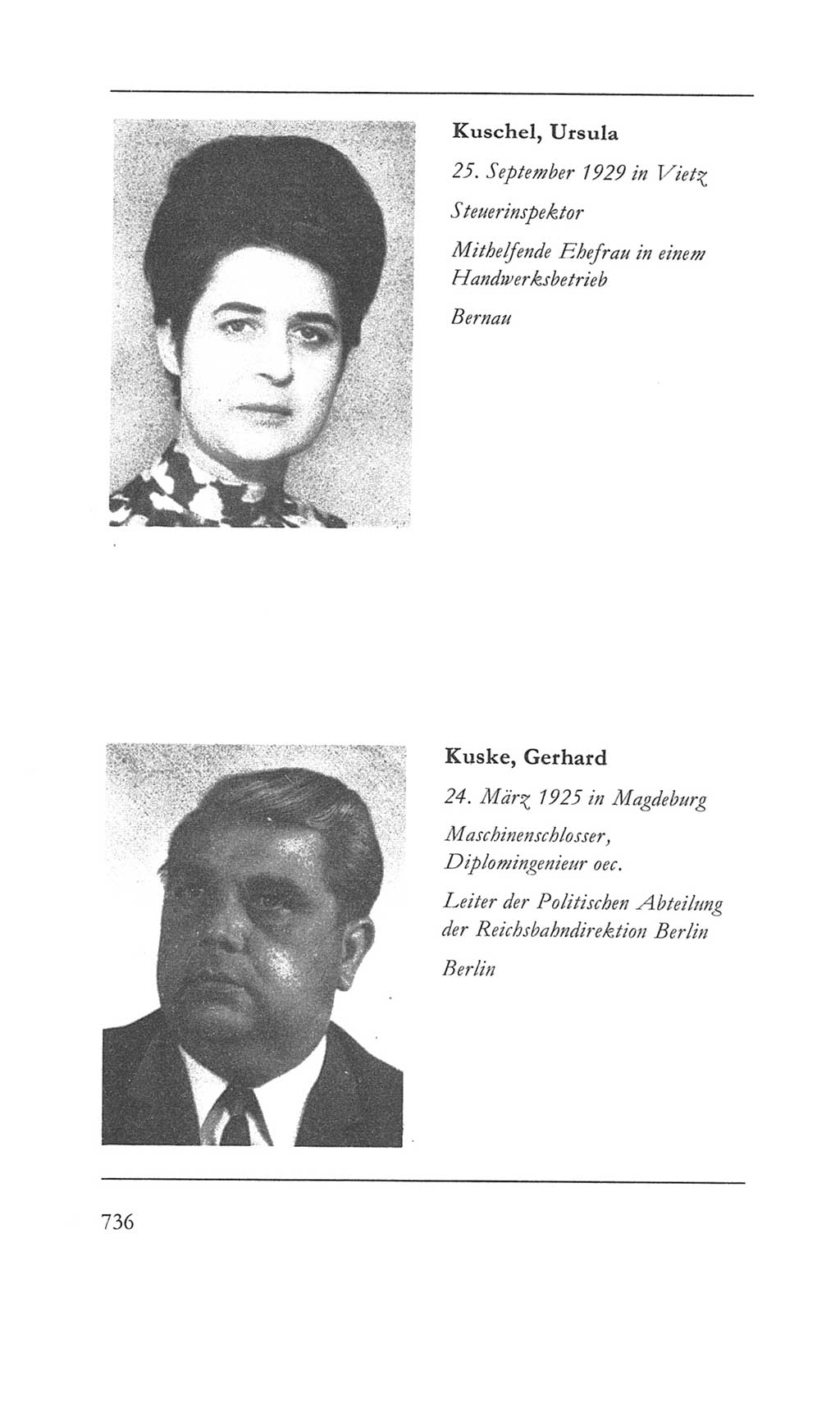 Volkskammer (VK) der Deutschen Demokratischen Republik (DDR) 5. Wahlperiode 1967-1971, Seite 736 (VK. DDR 5. WP. 1967-1971, S. 736)