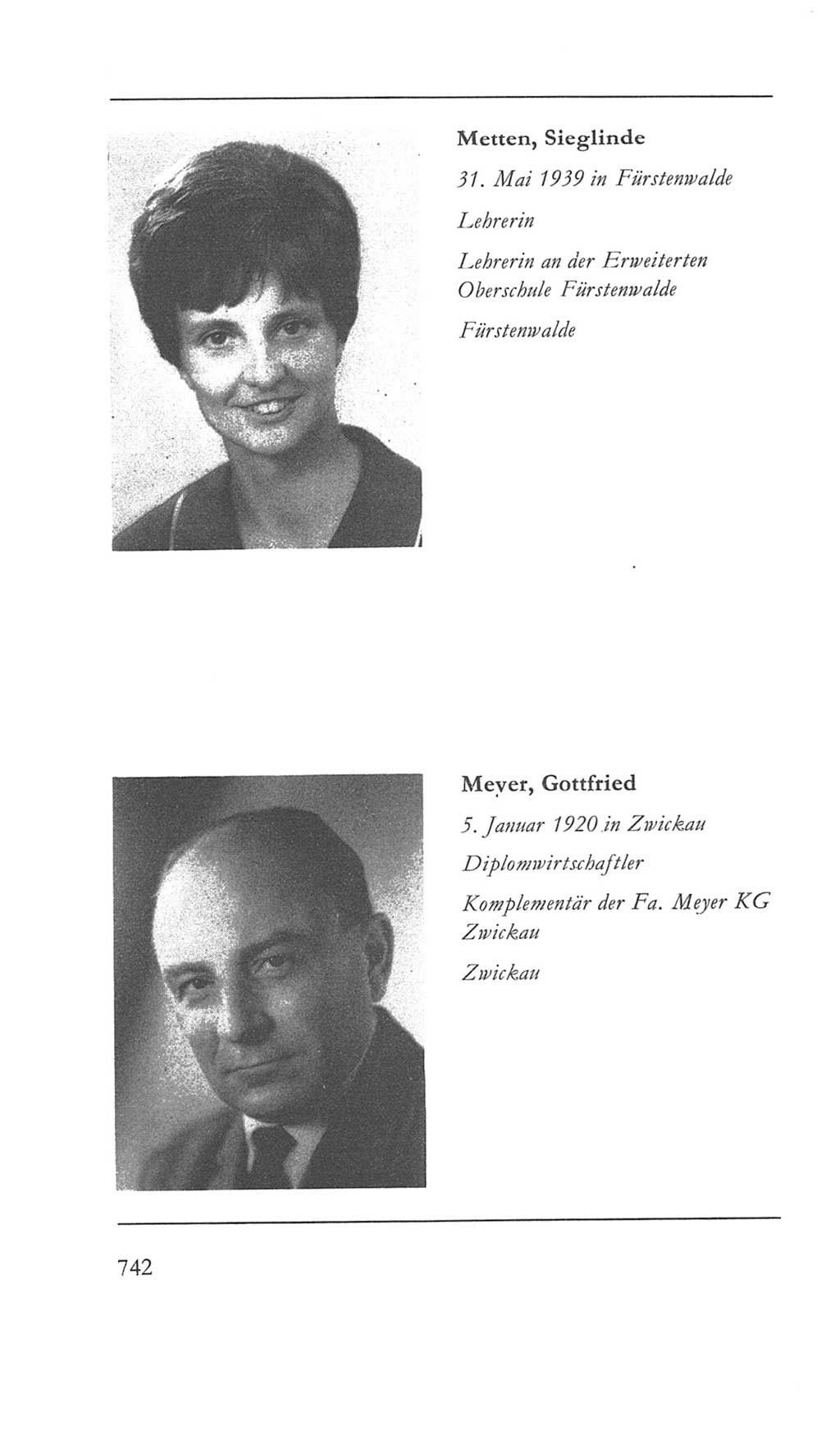 Volkskammer (VK) der Deutschen Demokratischen Republik (DDR) 5. Wahlperiode 1967-1971, Seite 742 (VK. DDR 5. WP. 1967-1971, S. 742)