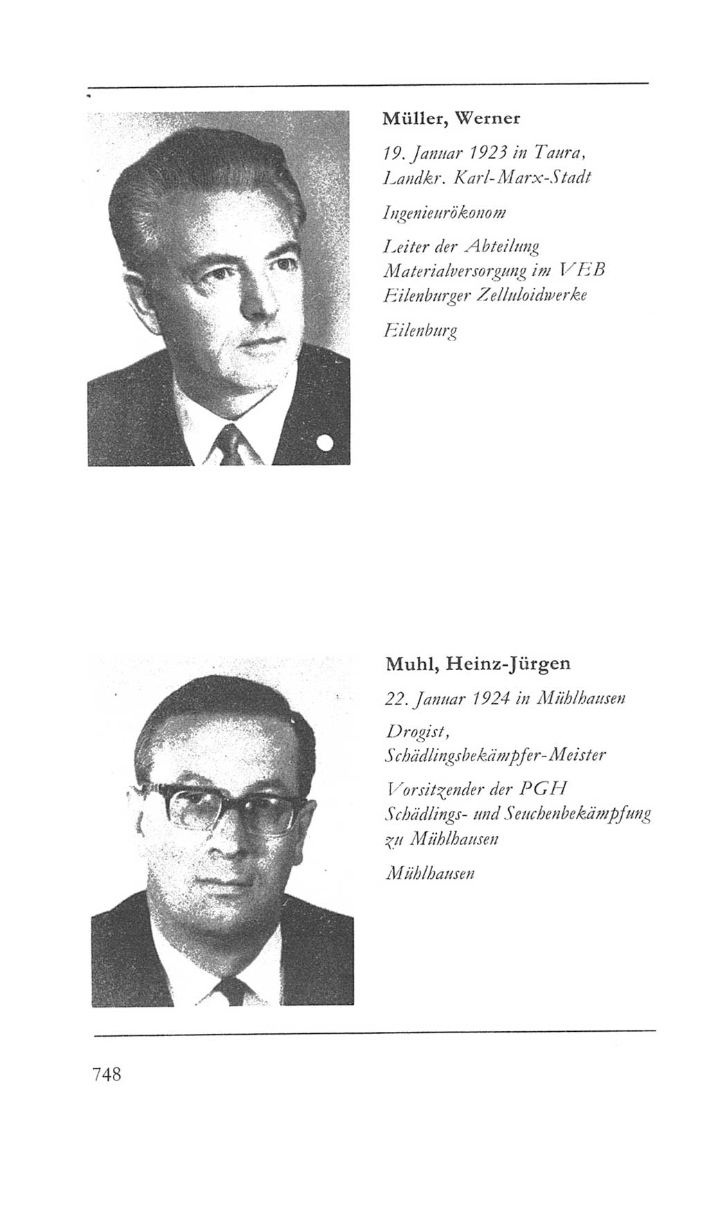 Volkskammer (VK) der Deutschen Demokratischen Republik (DDR) 5. Wahlperiode 1967-1971, Seite 748 (VK. DDR 5. WP. 1967-1971, S. 748)