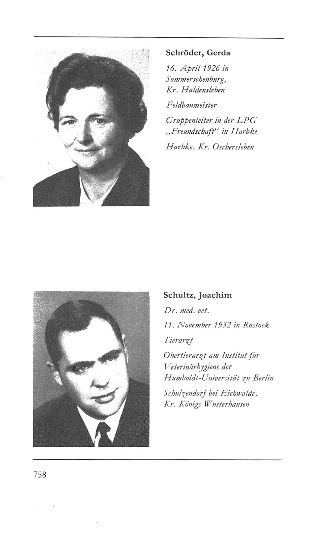 Volkskammer (VK) der Deutschen Demokratischen Republik (DDR) 5. Wahlperiode 1967-1971, Seite 758 (VK. DDR 5. WP. 1967-1971, S. 758)