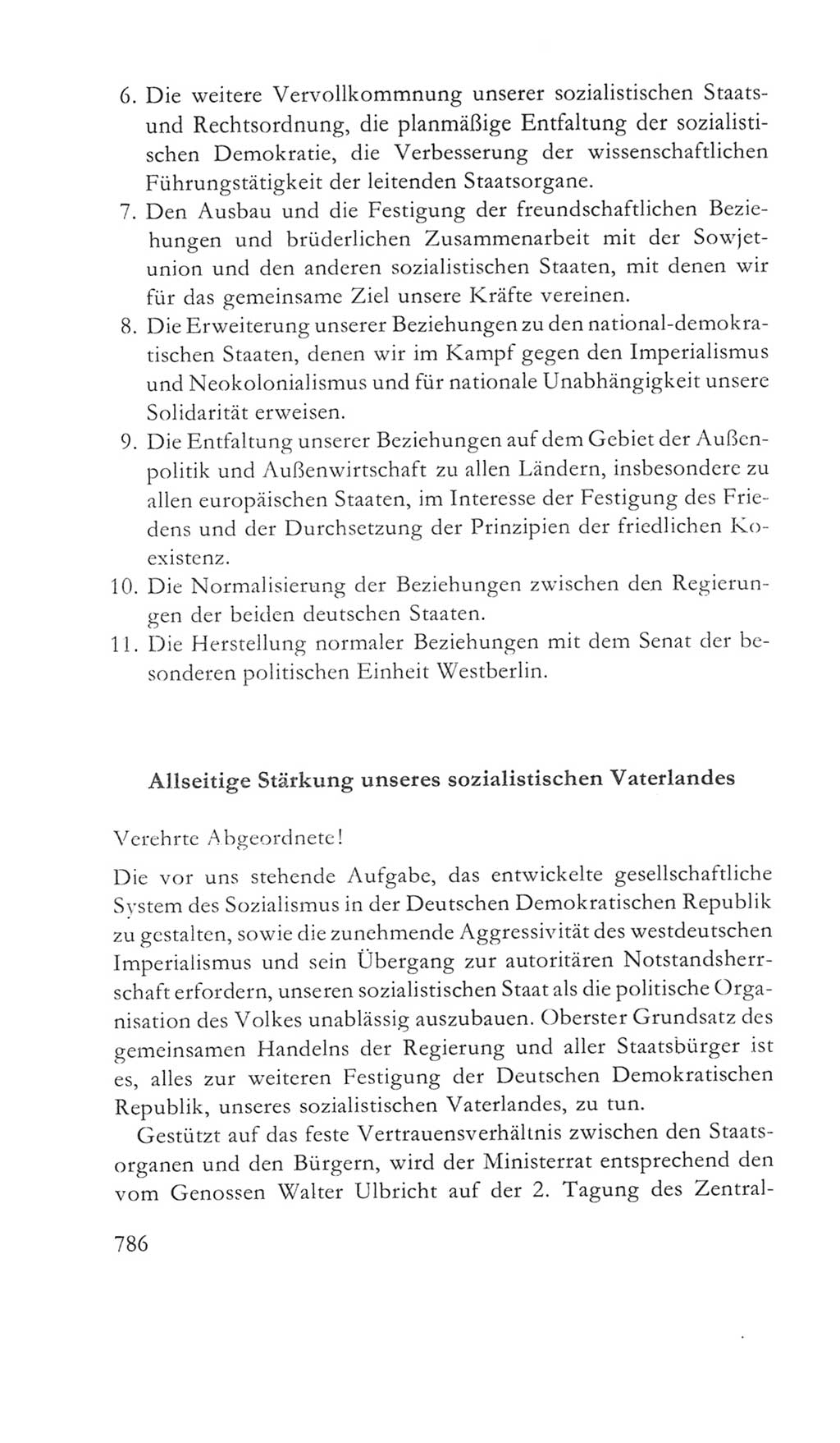 Volkskammer (VK) der Deutschen Demokratischen Republik (DDR) 5. Wahlperiode 1967-1971, Seite 786 (VK. DDR 5. WP. 1967-1971, S. 786)