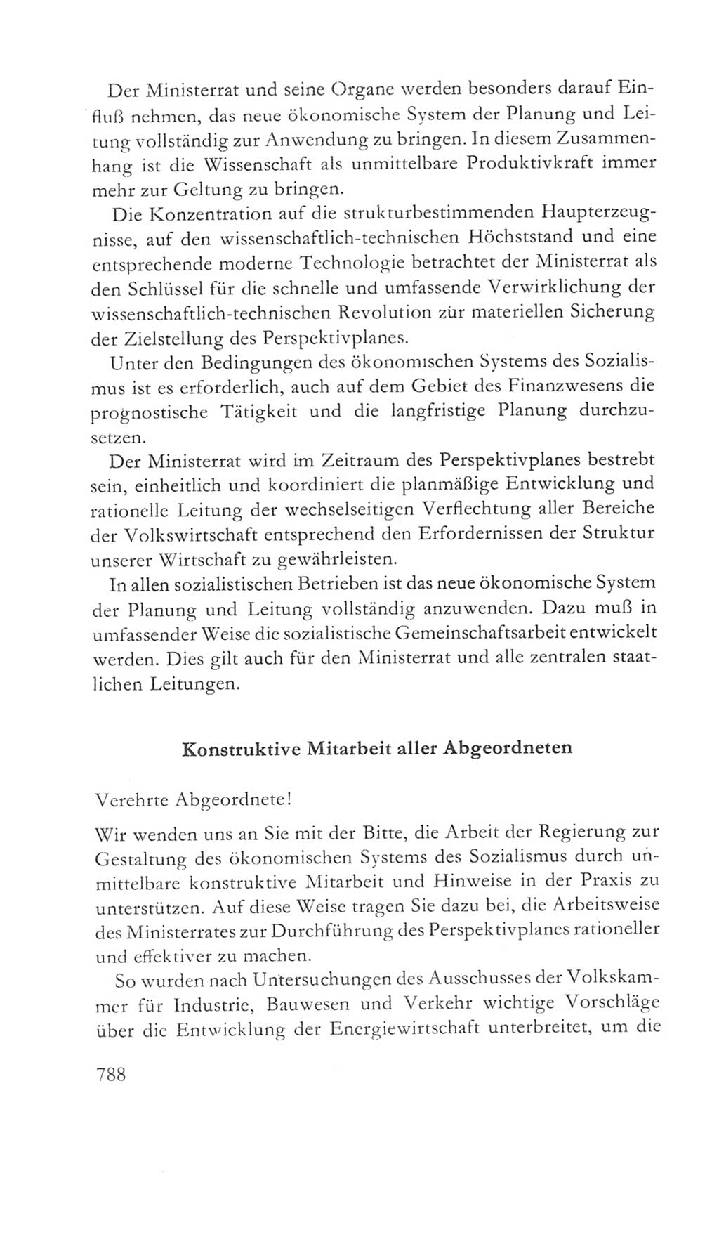 Volkskammer (VK) der Deutschen Demokratischen Republik (DDR) 5. Wahlperiode 1967-1971, Seite 788 (VK. DDR 5. WP. 1967-1971, S. 788)