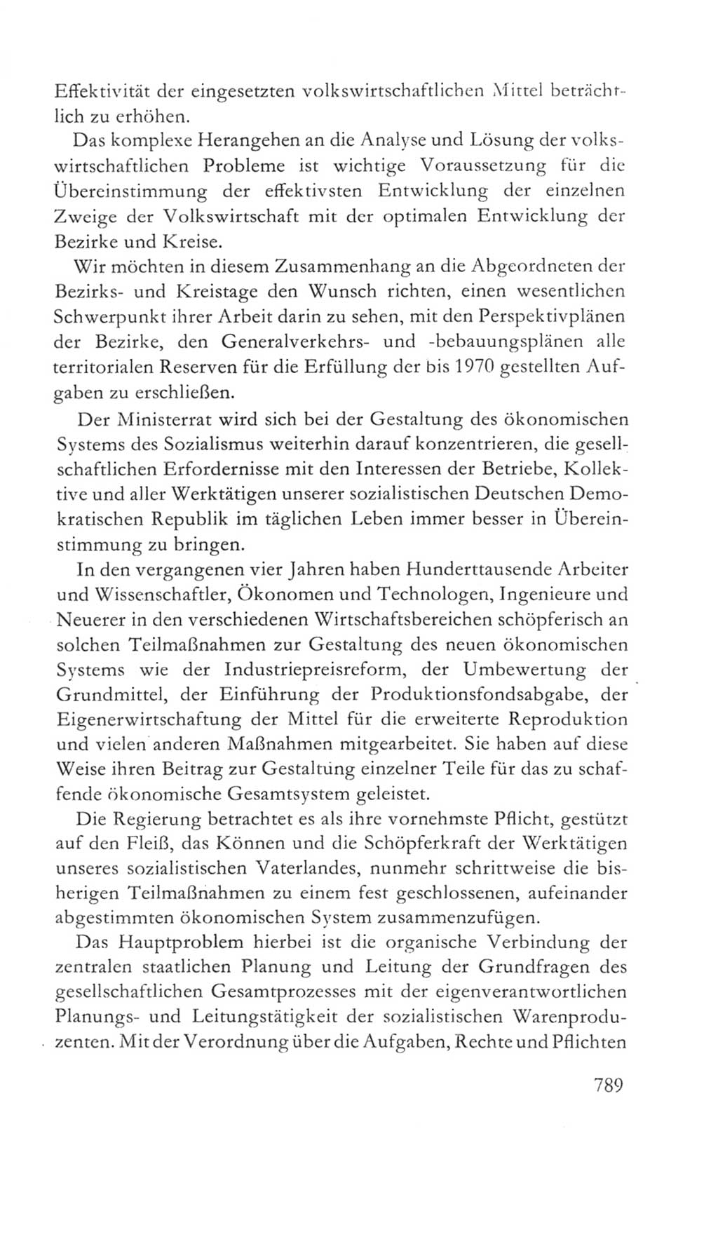 Volkskammer (VK) der Deutschen Demokratischen Republik (DDR) 5. Wahlperiode 1967-1971, Seite 789 (VK. DDR 5. WP. 1967-1971, S. 789)