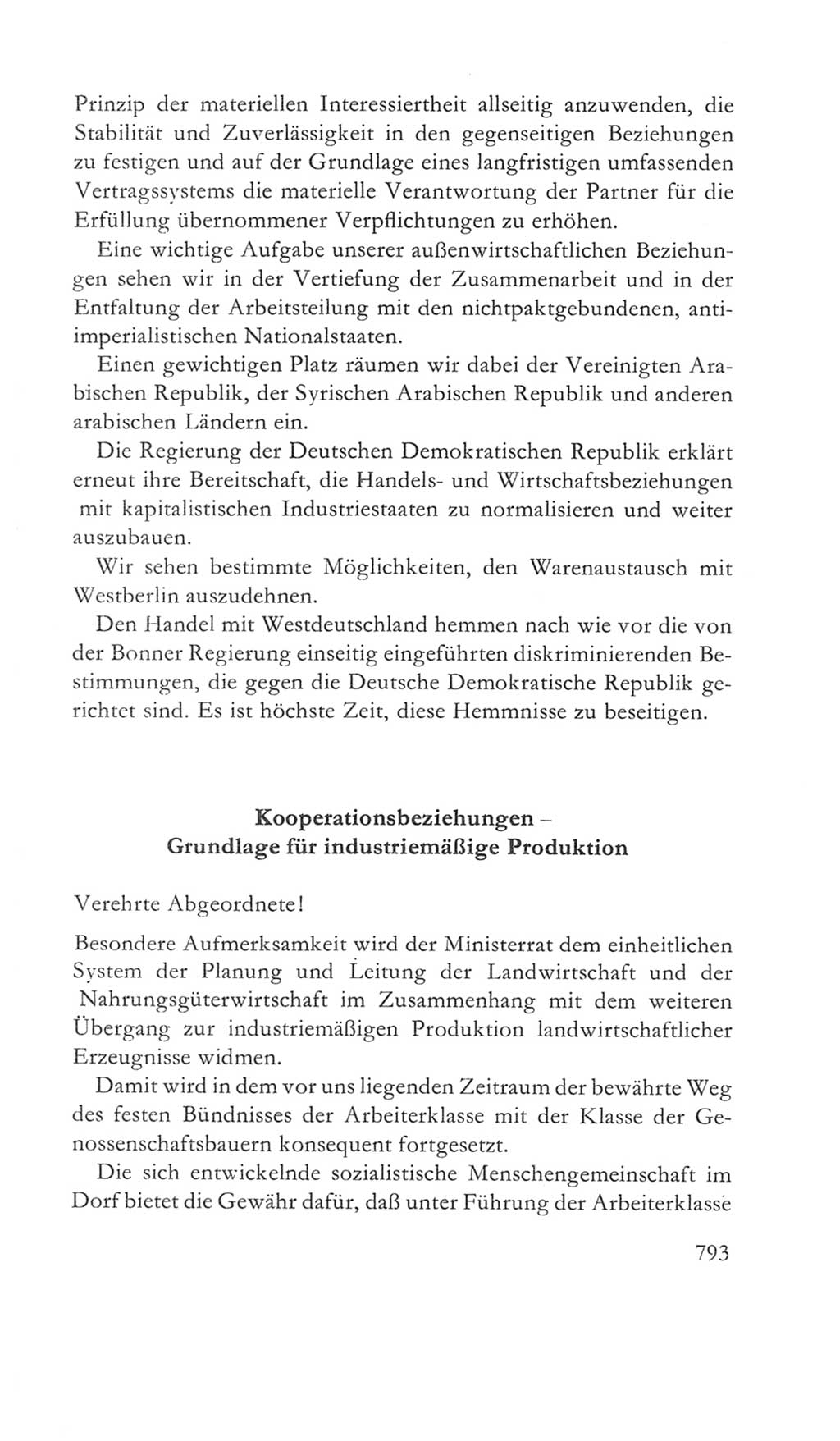 Volkskammer (VK) der Deutschen Demokratischen Republik (DDR) 5. Wahlperiode 1967-1971, Seite 793 (VK. DDR 5. WP. 1967-1971, S. 793)