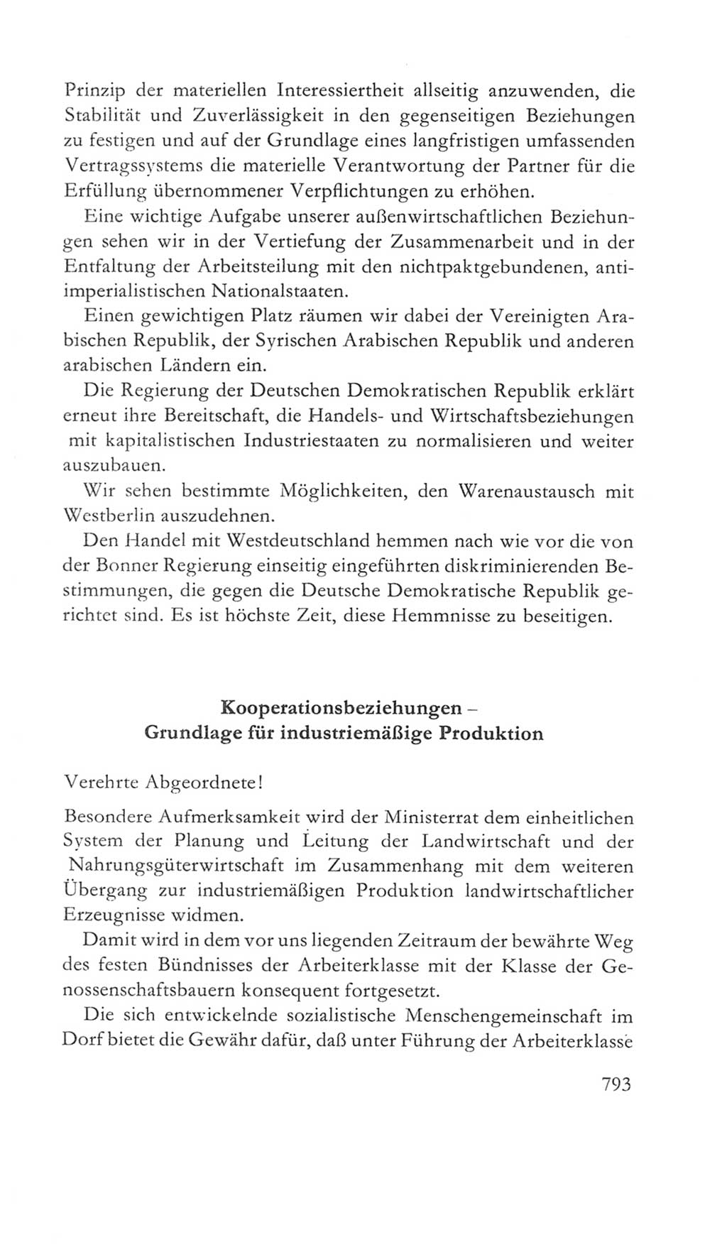 Volkskammer (VK) der Deutschen Demokratischen Republik (DDR) 5. Wahlperiode 1967-1971, Seite 793 (VK. DDR 5. WP. 1967-1971, S. 793)