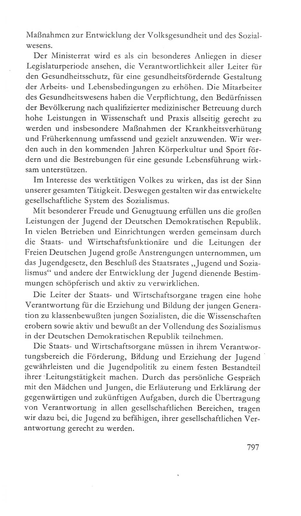 Volkskammer (VK) der Deutschen Demokratischen Republik (DDR) 5. Wahlperiode 1967-1971, Seite 797 (VK. DDR 5. WP. 1967-1971, S. 797)