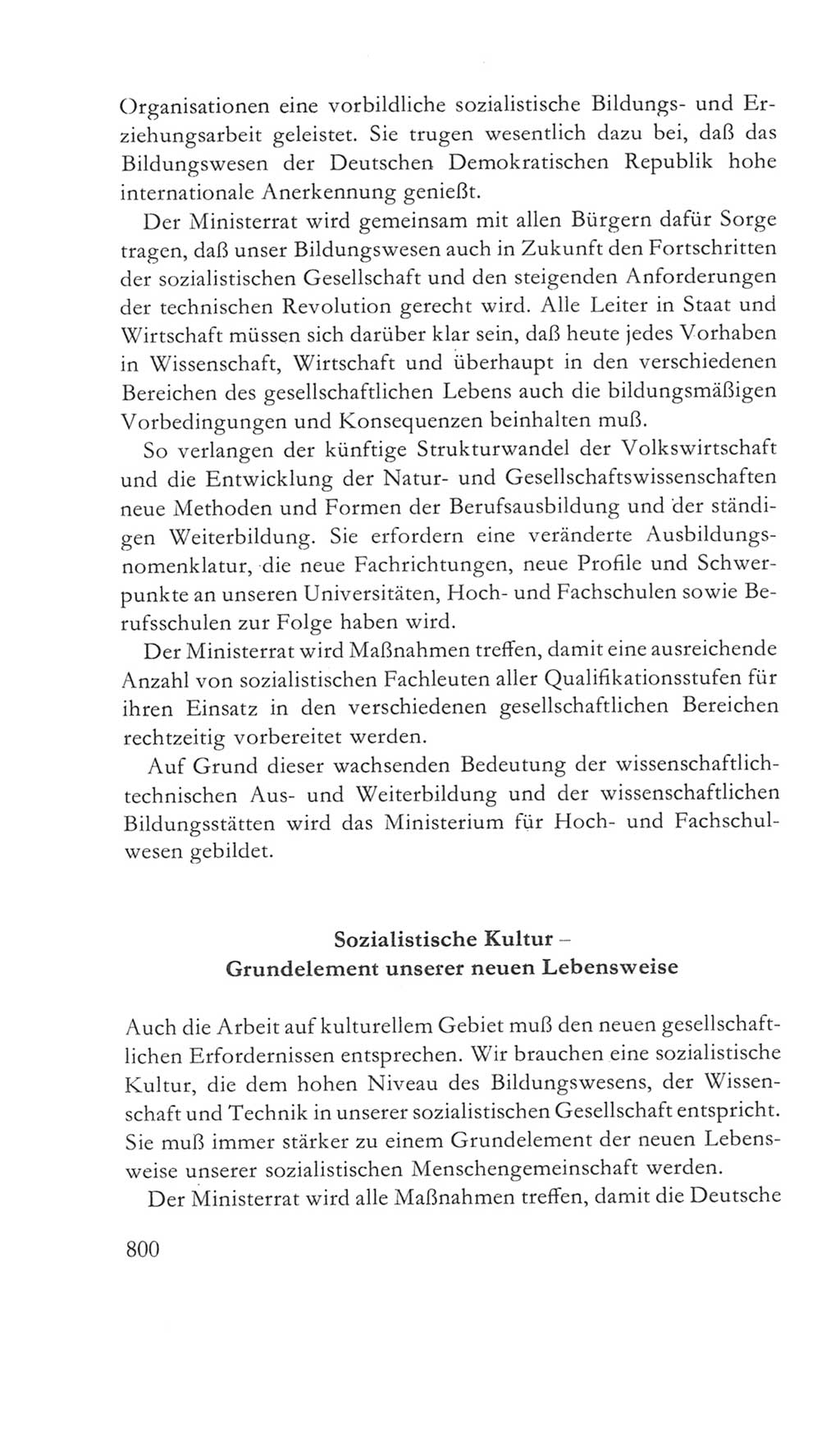 Volkskammer (VK) der Deutschen Demokratischen Republik (DDR) 5. Wahlperiode 1967-1971, Seite 800 (VK. DDR 5. WP. 1967-1971, S. 800)