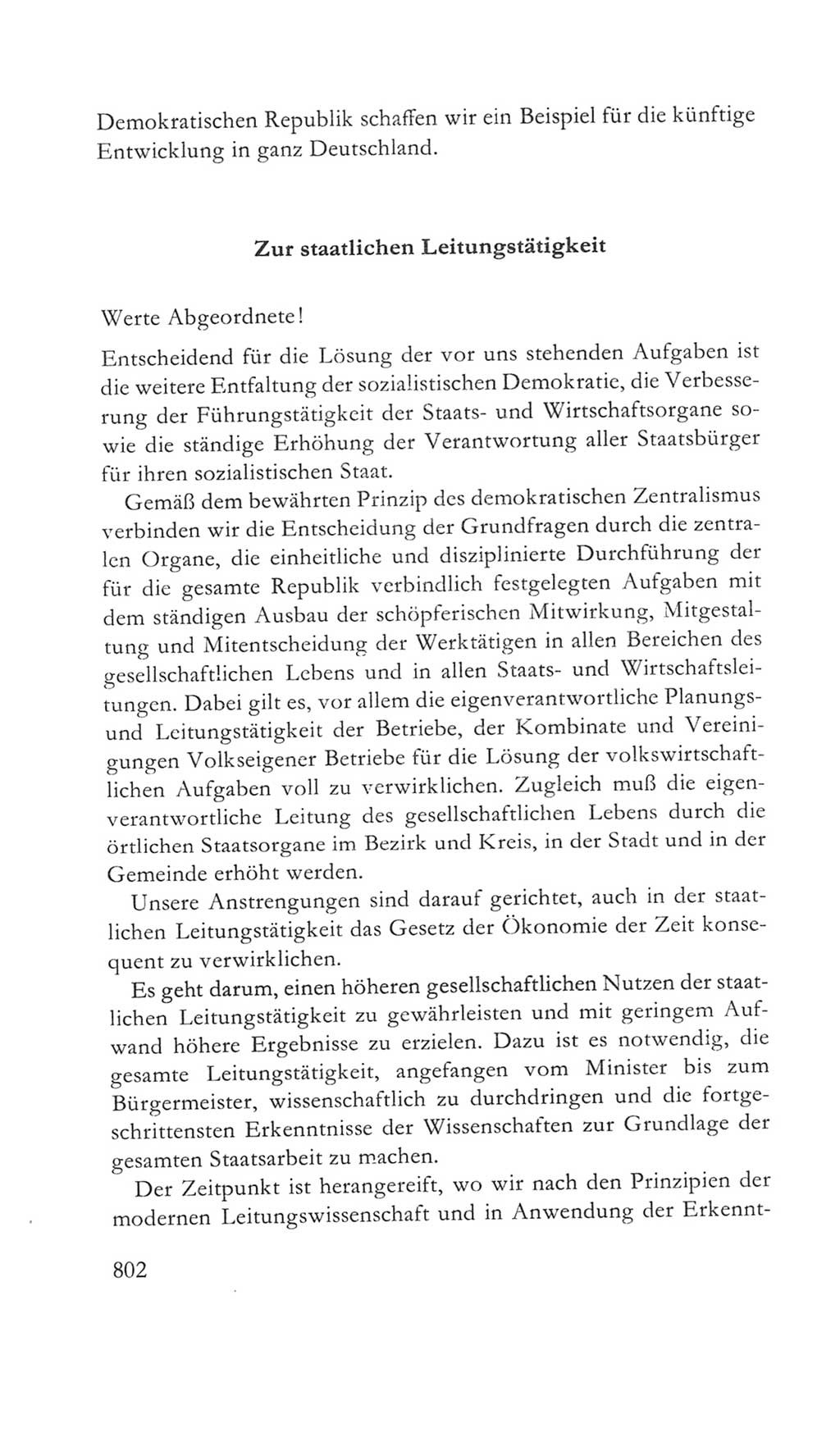Volkskammer (VK) der Deutschen Demokratischen Republik (DDR) 5. Wahlperiode 1967-1971, Seite 802 (VK. DDR 5. WP. 1967-1971, S. 802)