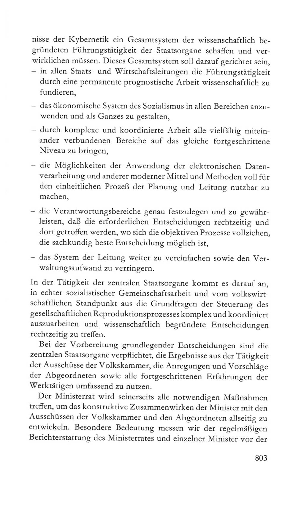 Volkskammer (VK) der Deutschen Demokratischen Republik (DDR) 5. Wahlperiode 1967-1971, Seite 803 (VK. DDR 5. WP. 1967-1971, S. 803)