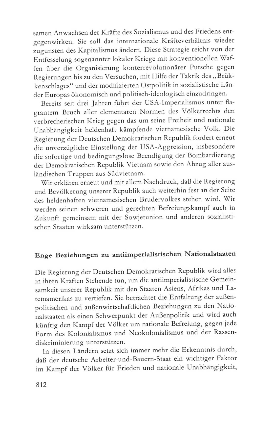 Volkskammer (VK) der Deutschen Demokratischen Republik (DDR) 5. Wahlperiode 1967-1971, Seite 812 (VK. DDR 5. WP. 1967-1971, S. 812)