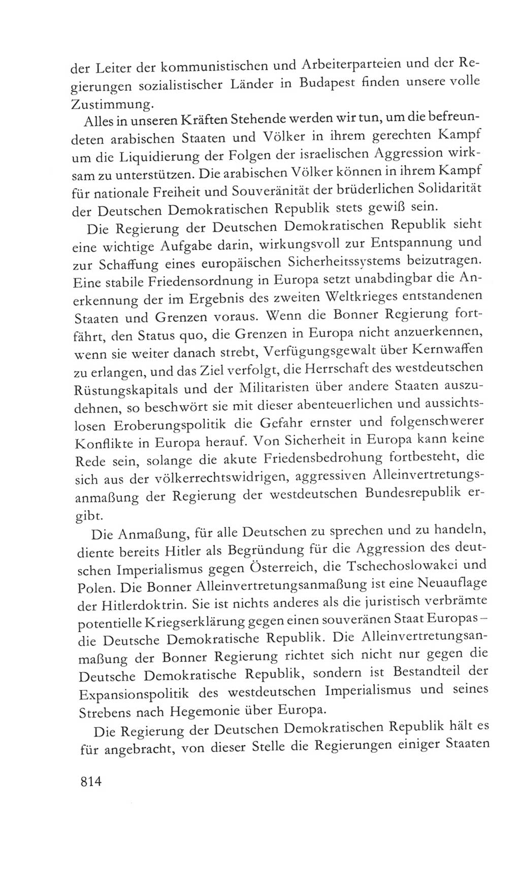 Volkskammer (VK) der Deutschen Demokratischen Republik (DDR) 5. Wahlperiode 1967-1971, Seite 814 (VK. DDR 5. WP. 1967-1971, S. 814)