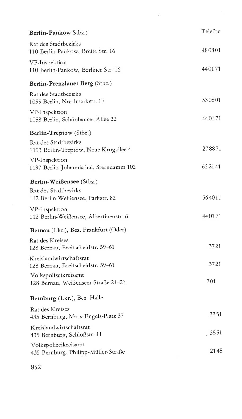 Volkskammer (VK) der Deutschen Demokratischen Republik (DDR) 5. Wahlperiode 1967-1971, Seite 852 (VK. DDR 5. WP. 1967-1971, S. 852)