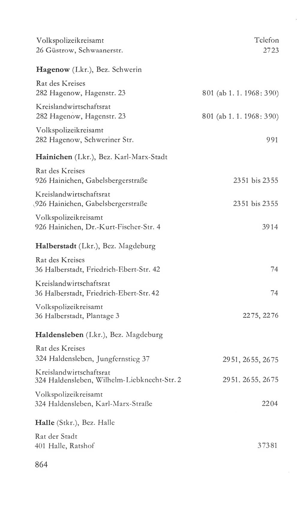 Volkskammer (VK) der Deutschen Demokratischen Republik (DDR) 5. Wahlperiode 1967-1971, Seite 864 (VK. DDR 5. WP. 1967-1971, S. 864)